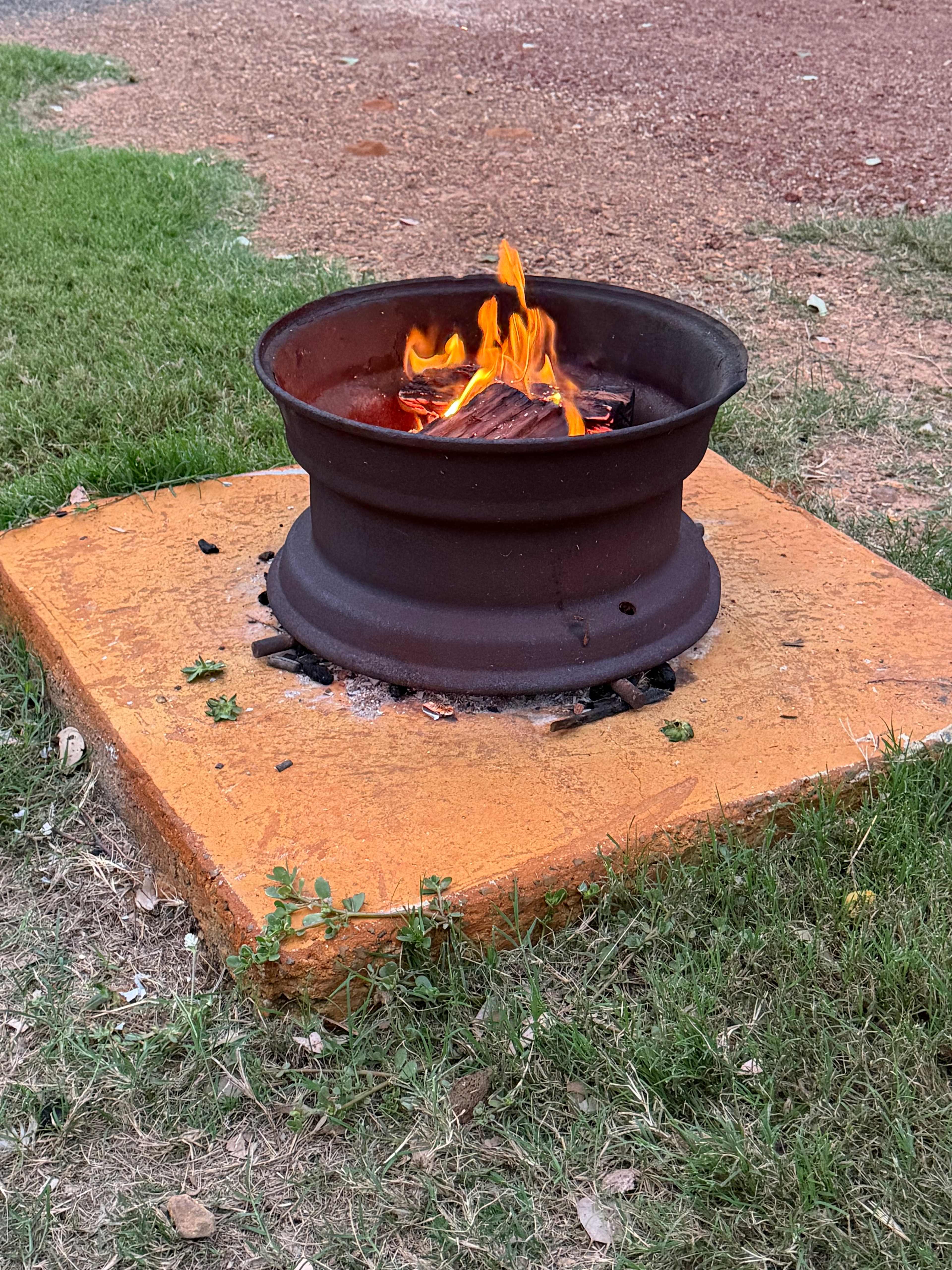 The fire pit was a welcome bonus