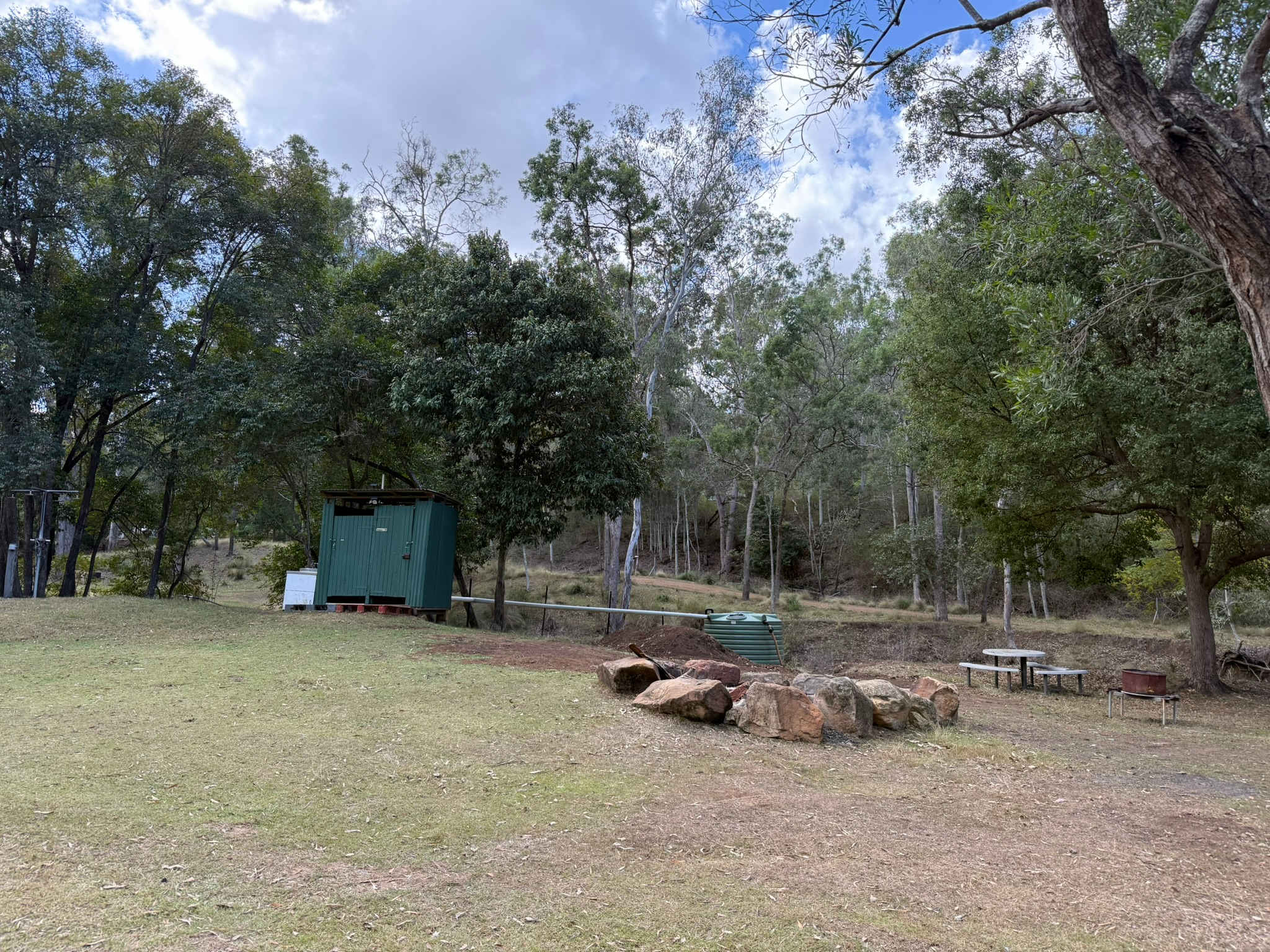 Loos and communal fire pit