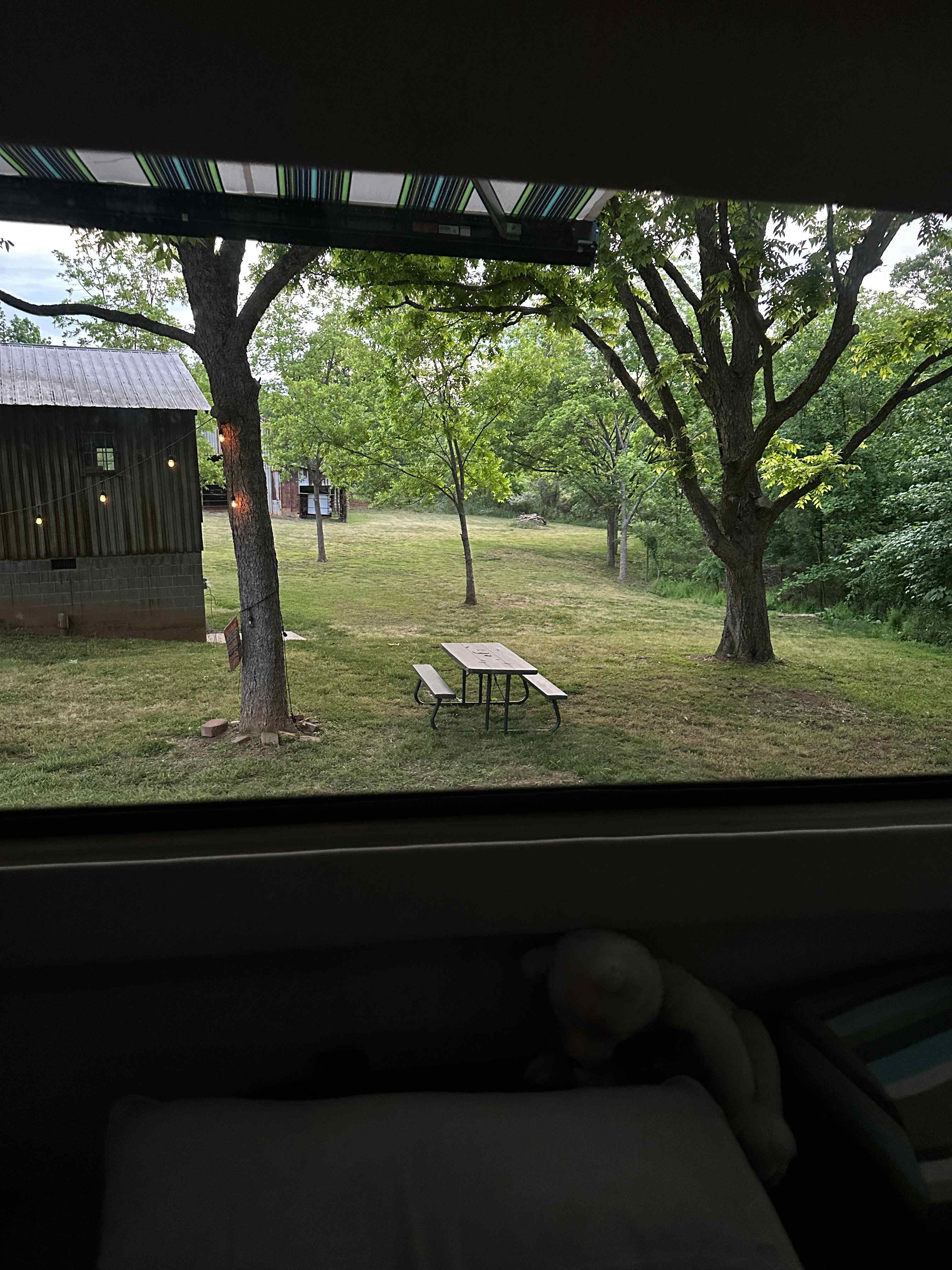 Looking out over the property in my Class B 