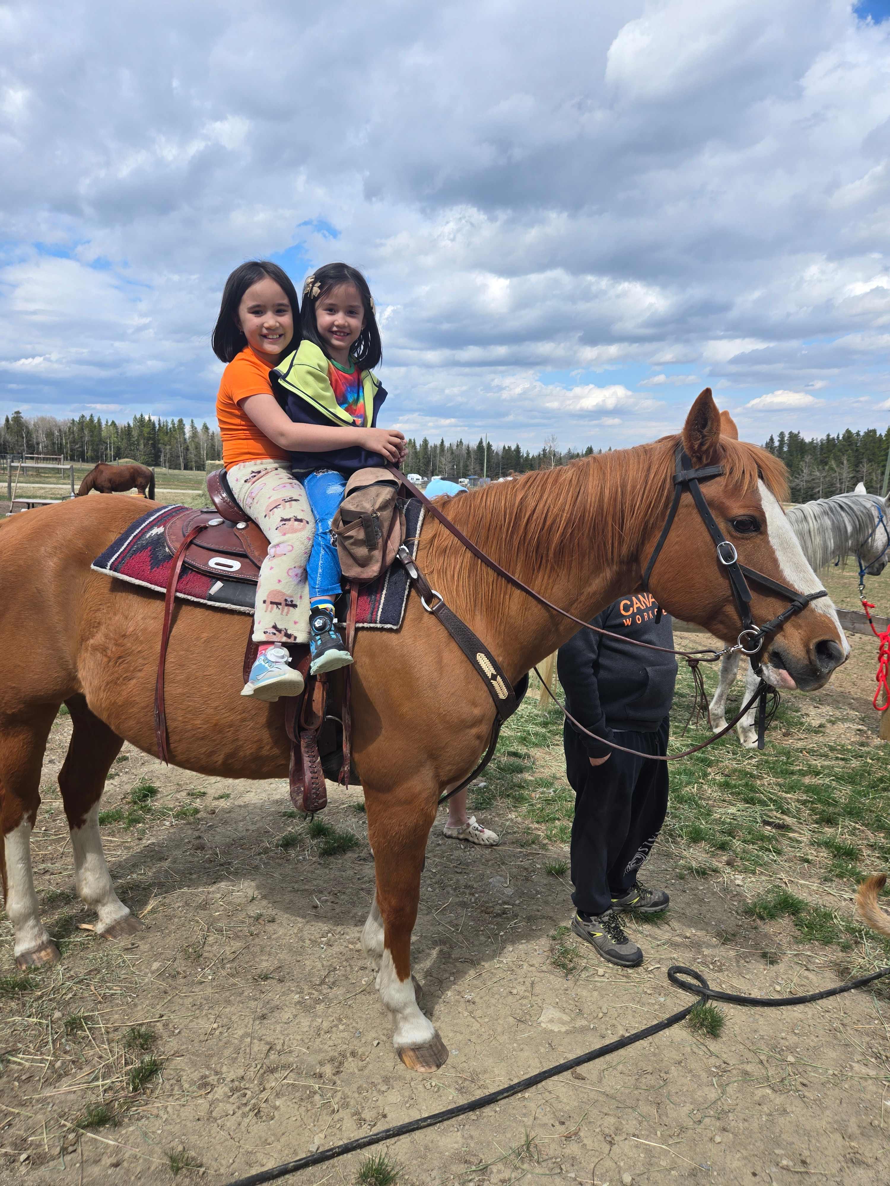 Horse riding lesson for kid