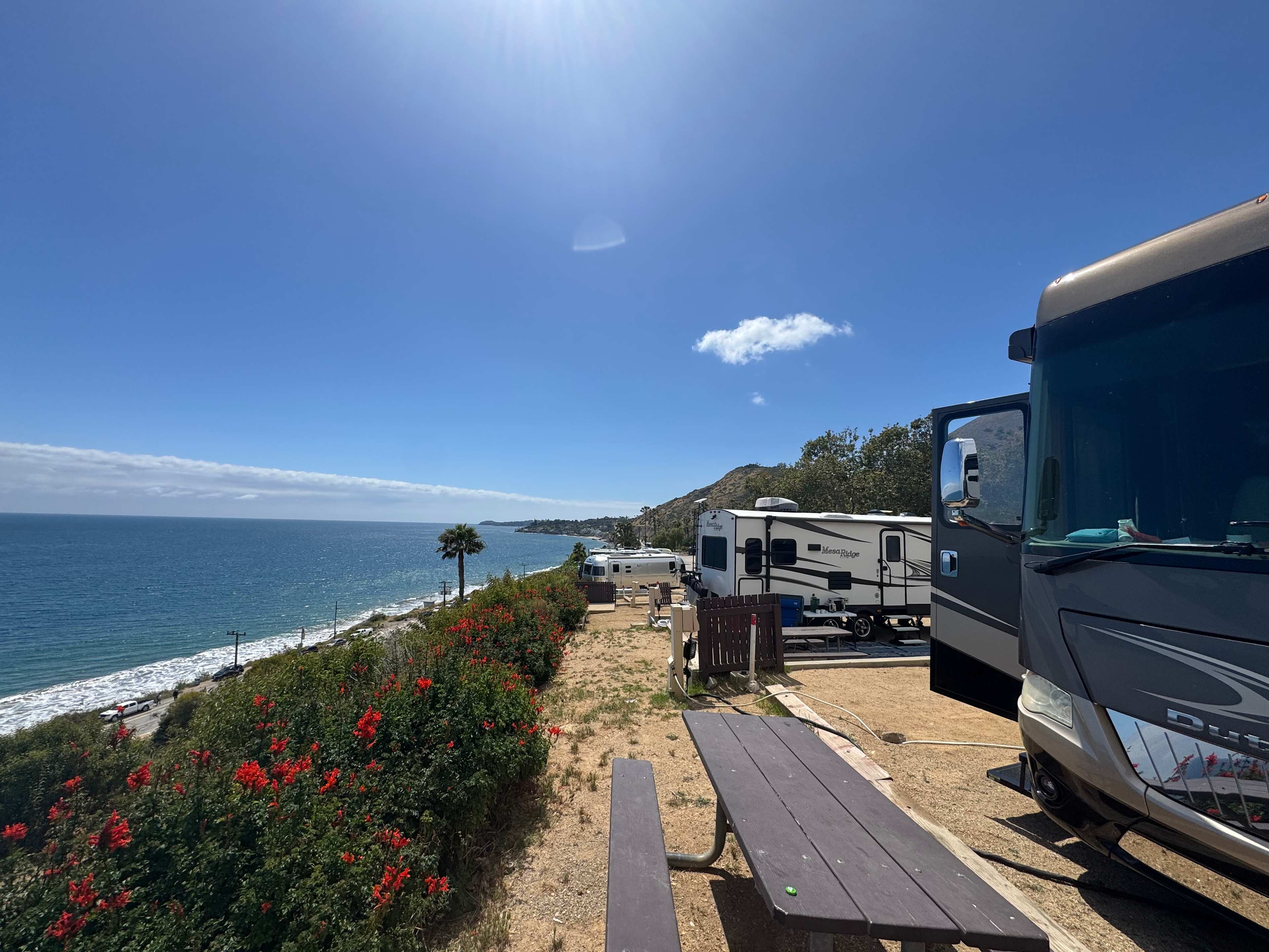 We can see the beach...