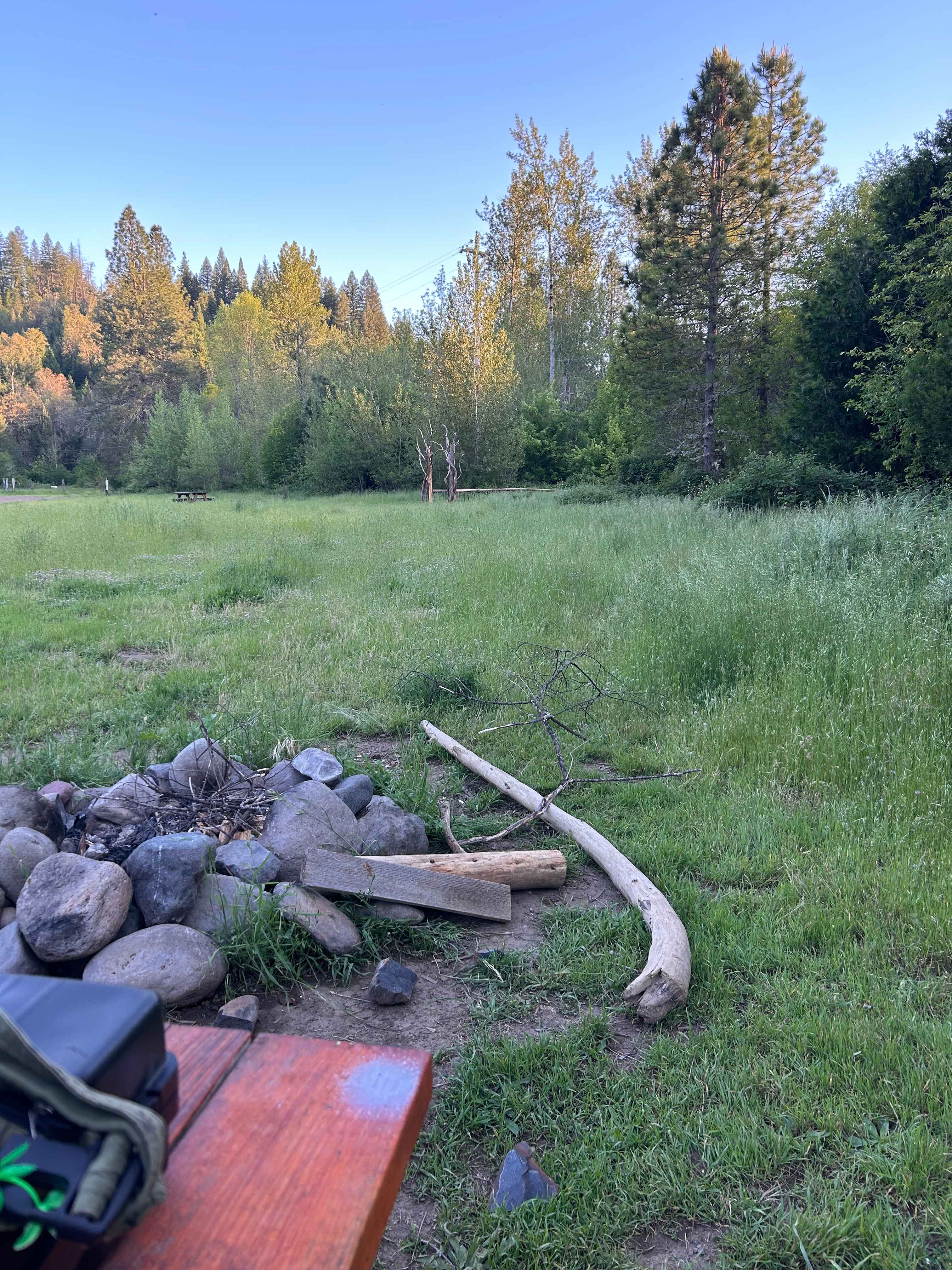 Dispersed camping with fire pits and multiple bathrooms
