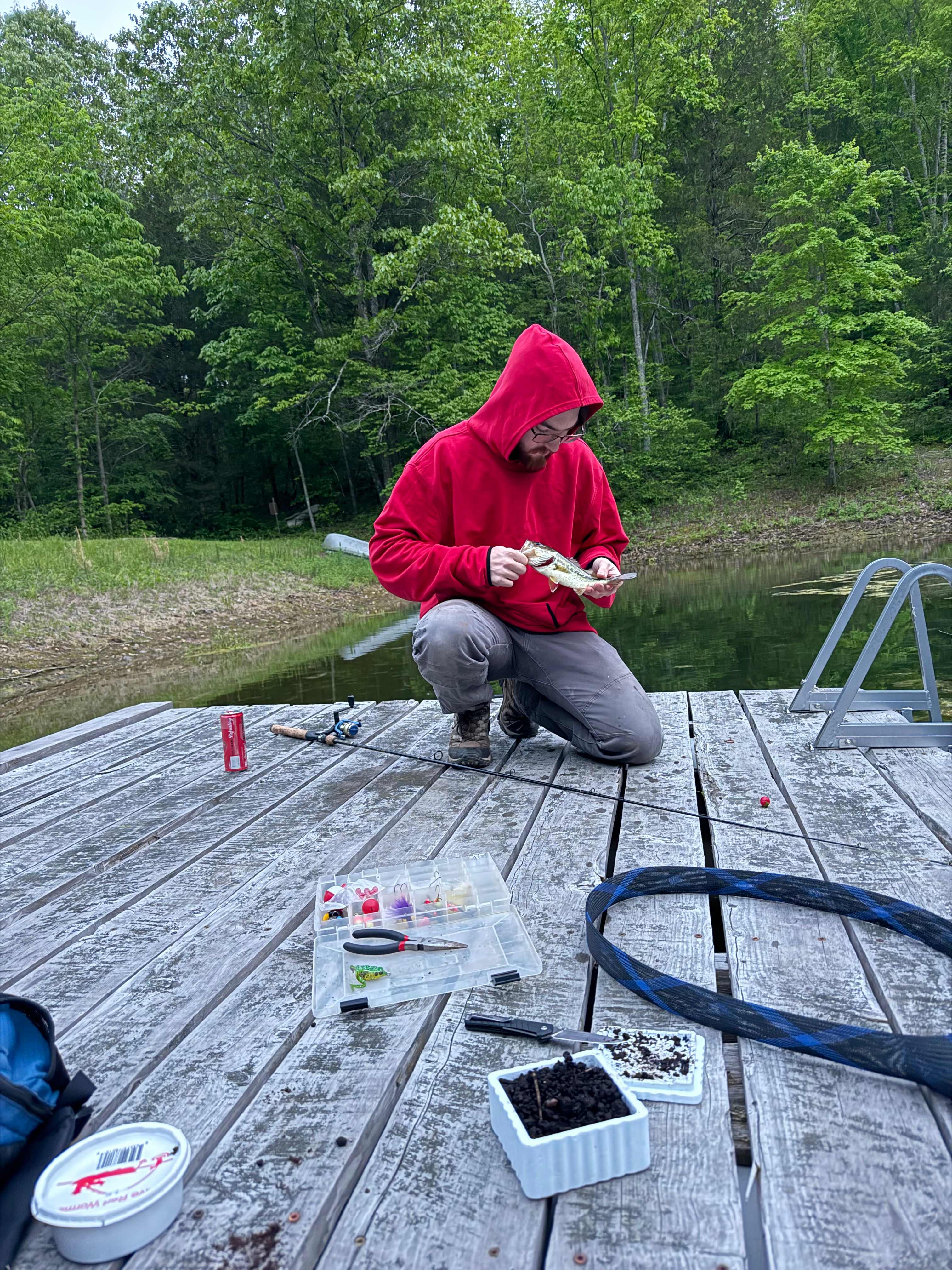 bass we caught in the lake 