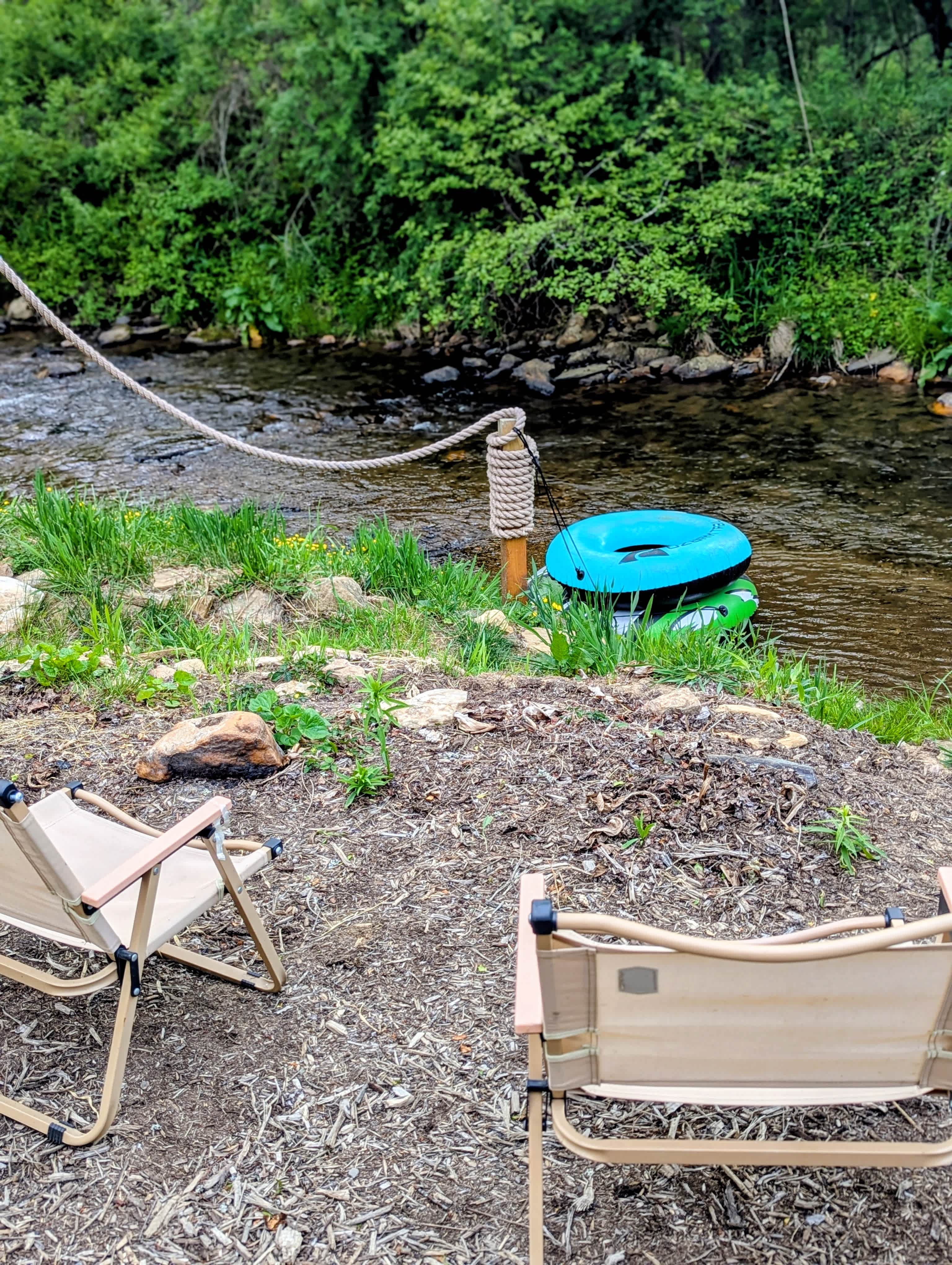 Firefly  tent on the creek bank