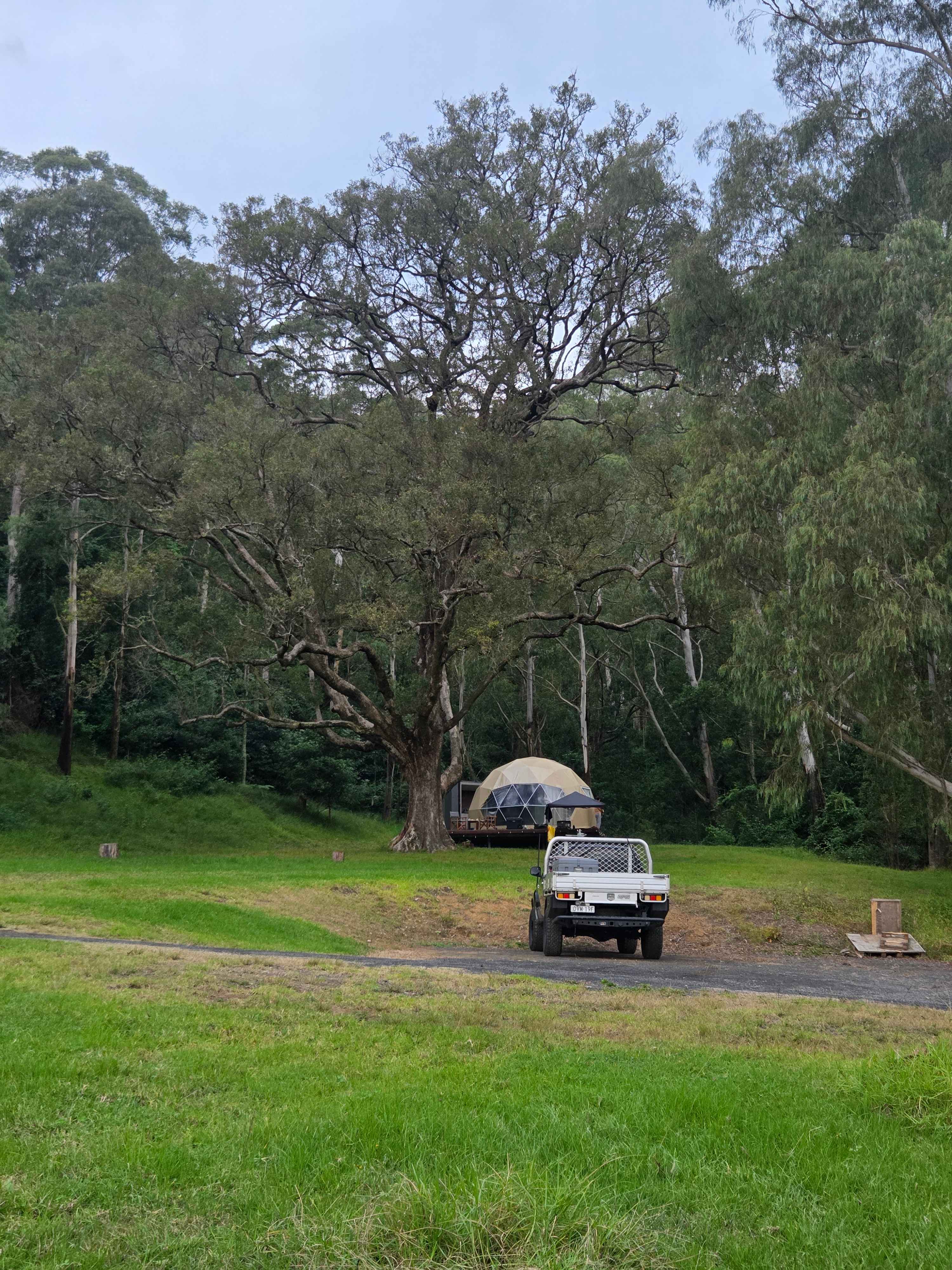 Parking space close to the dome