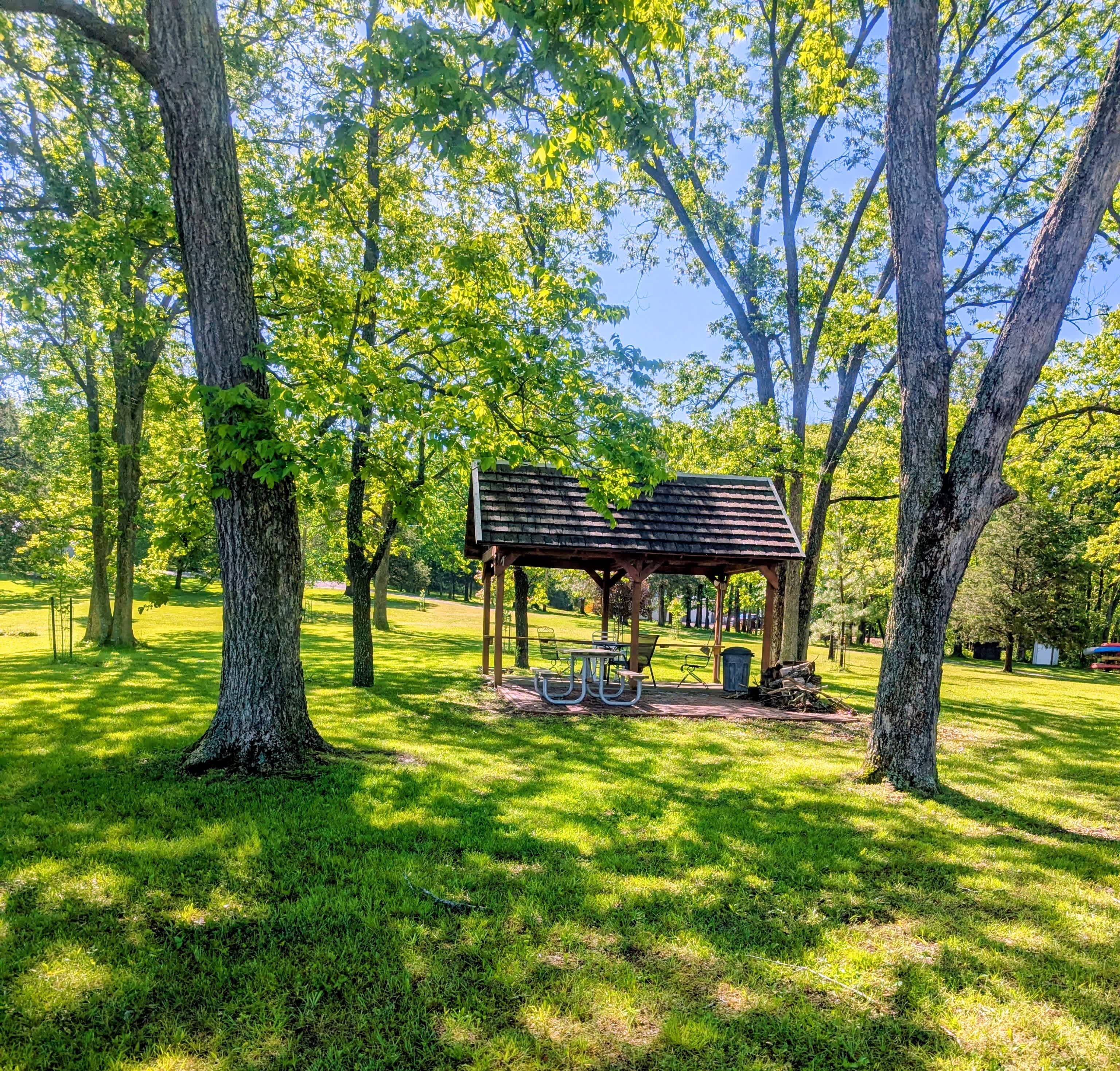 The lighted shelter house