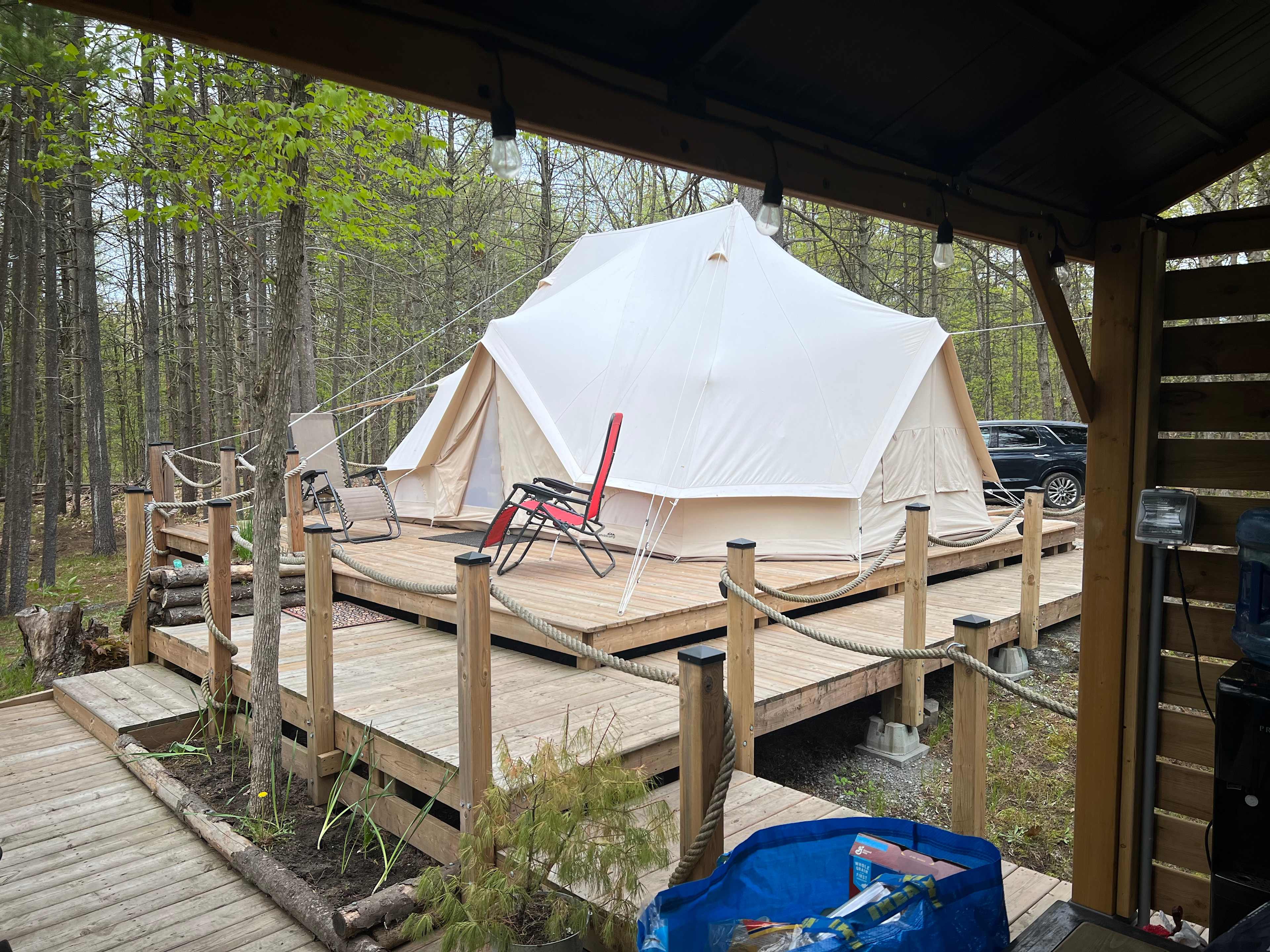 Glamorous Camping in the Woods