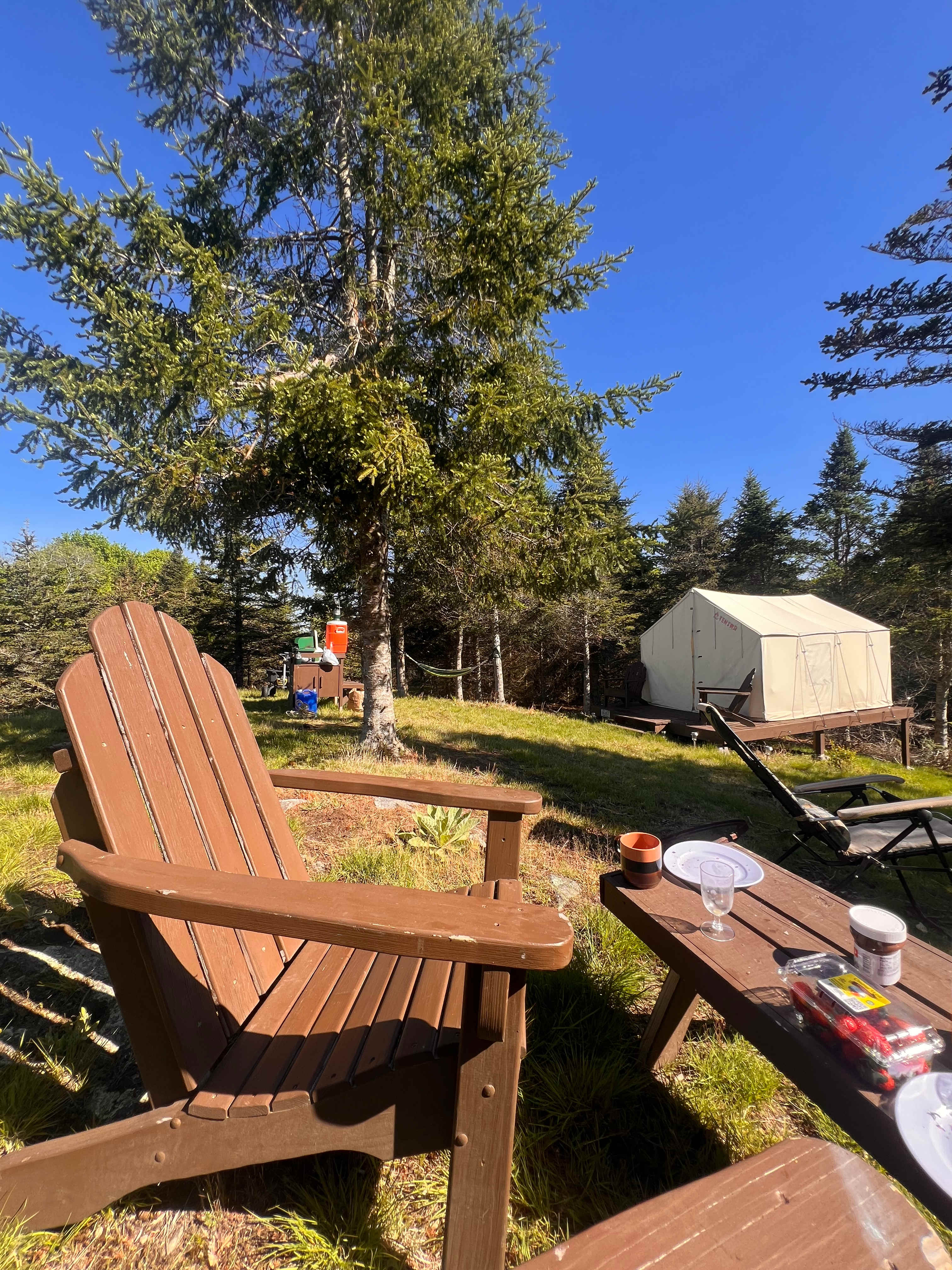 Chairs around the fire pit 