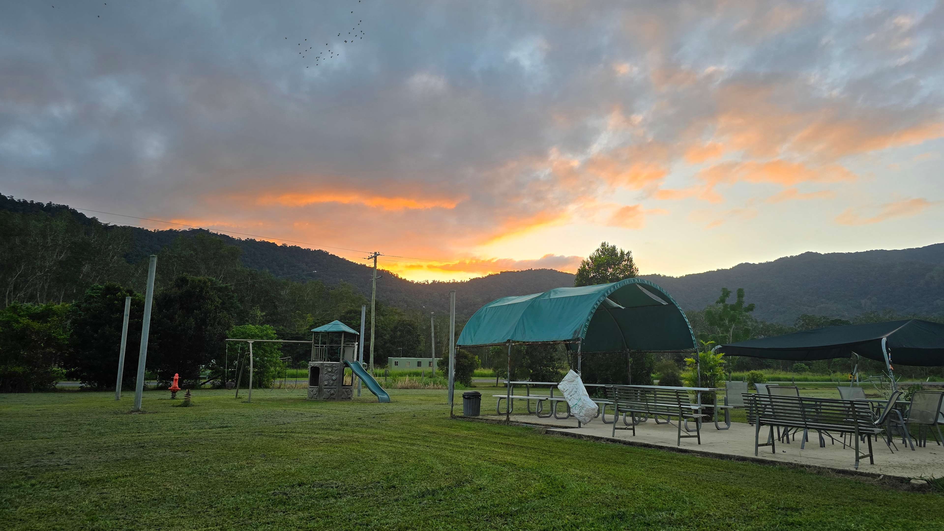 Sunset from our camp site.