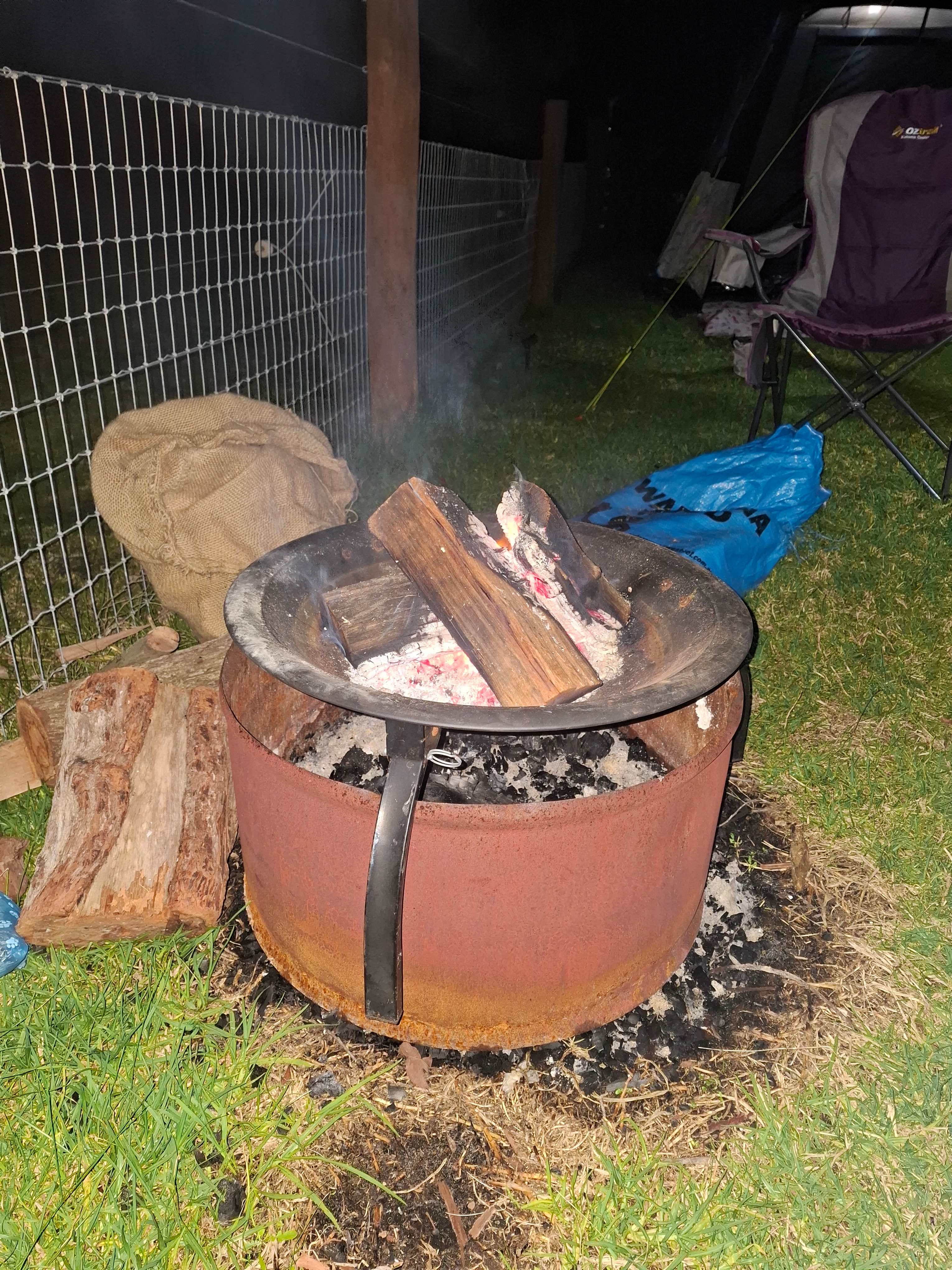 Thankyou for the wood and fire ring.