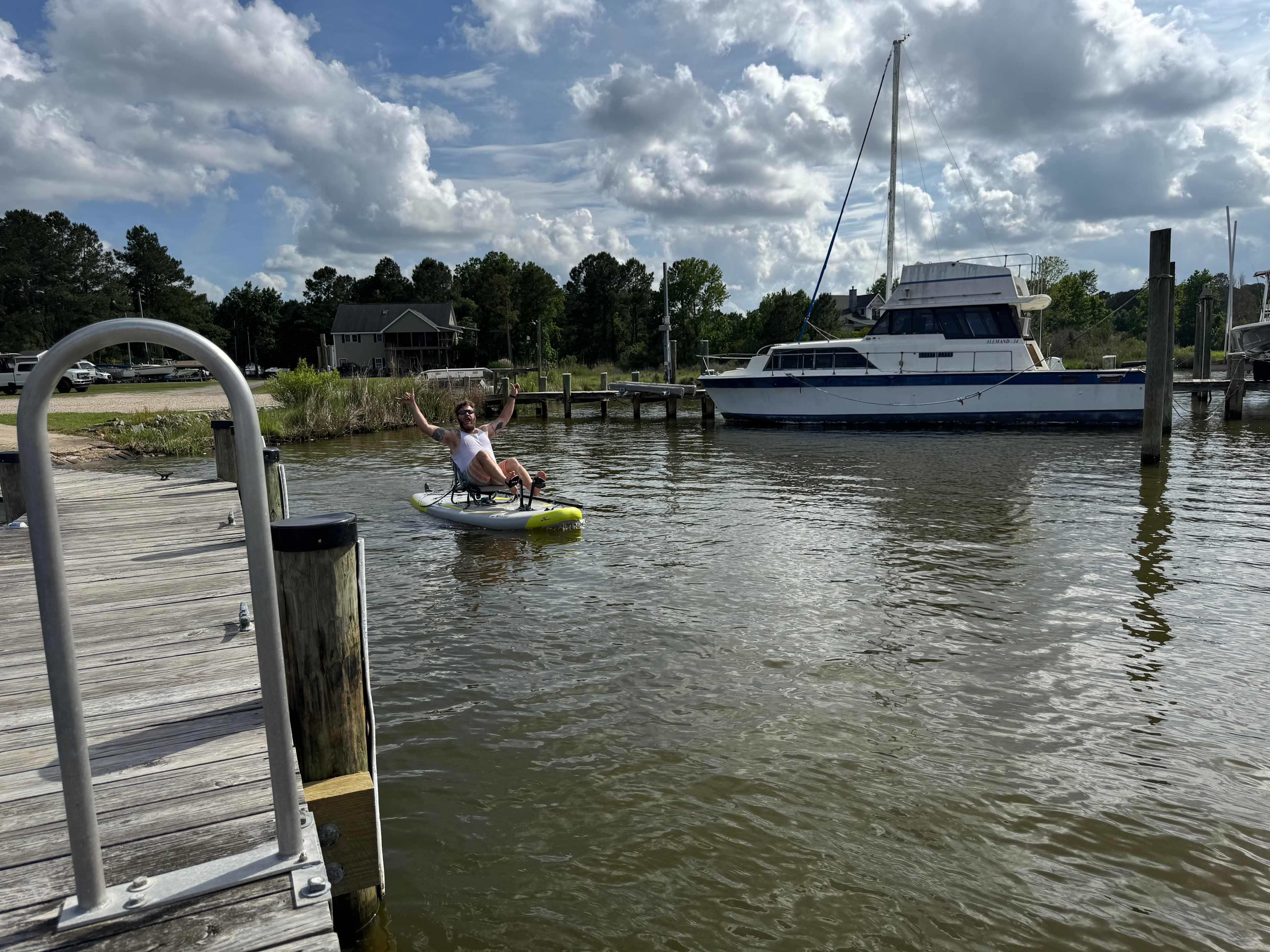 We launched our inflatable from the boat ramp 