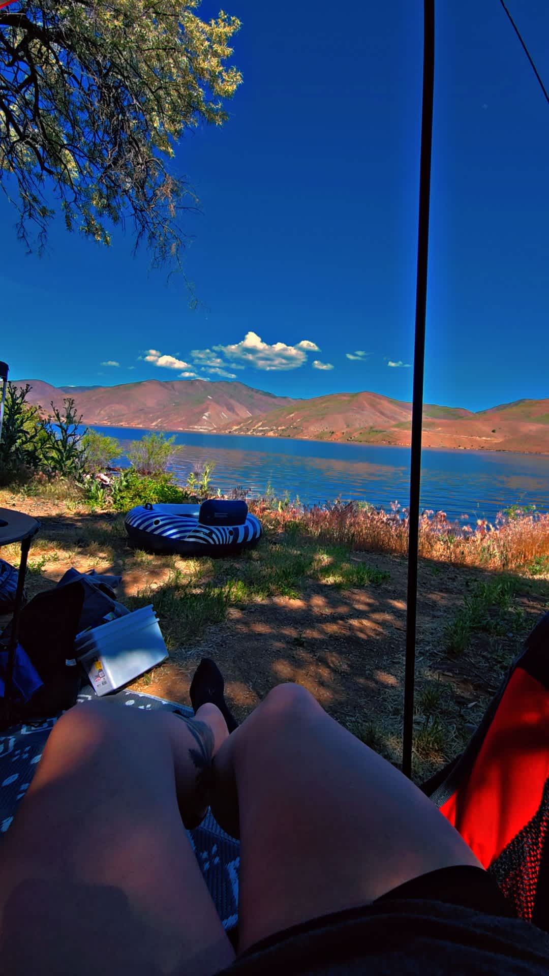Waterfront cabin and camping