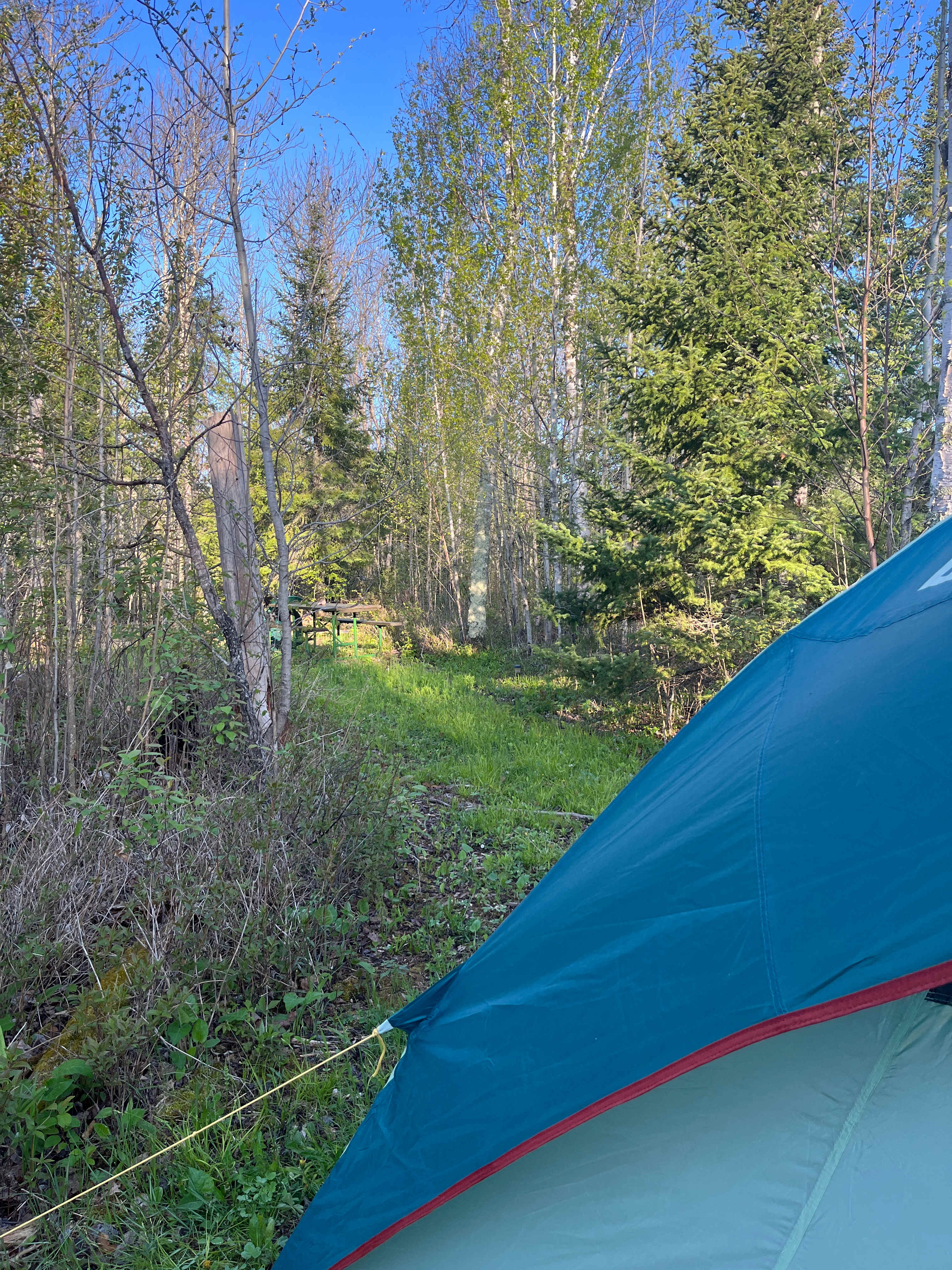 Path between two tent sites