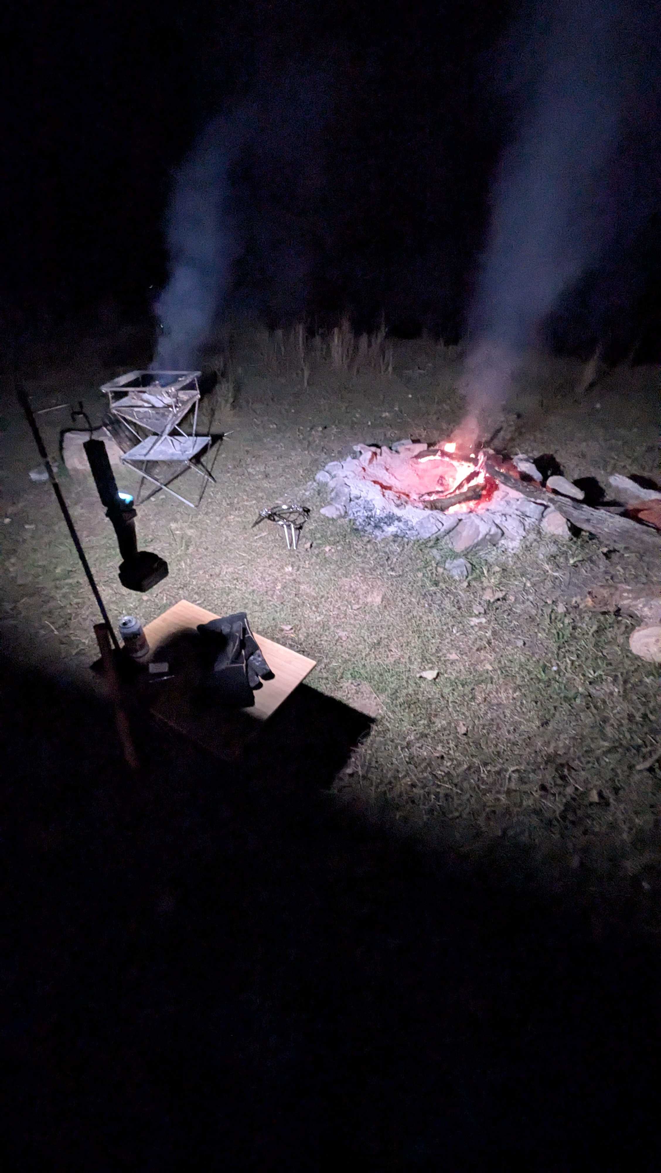 Use the firepits in place and bring a portable setup if you need to