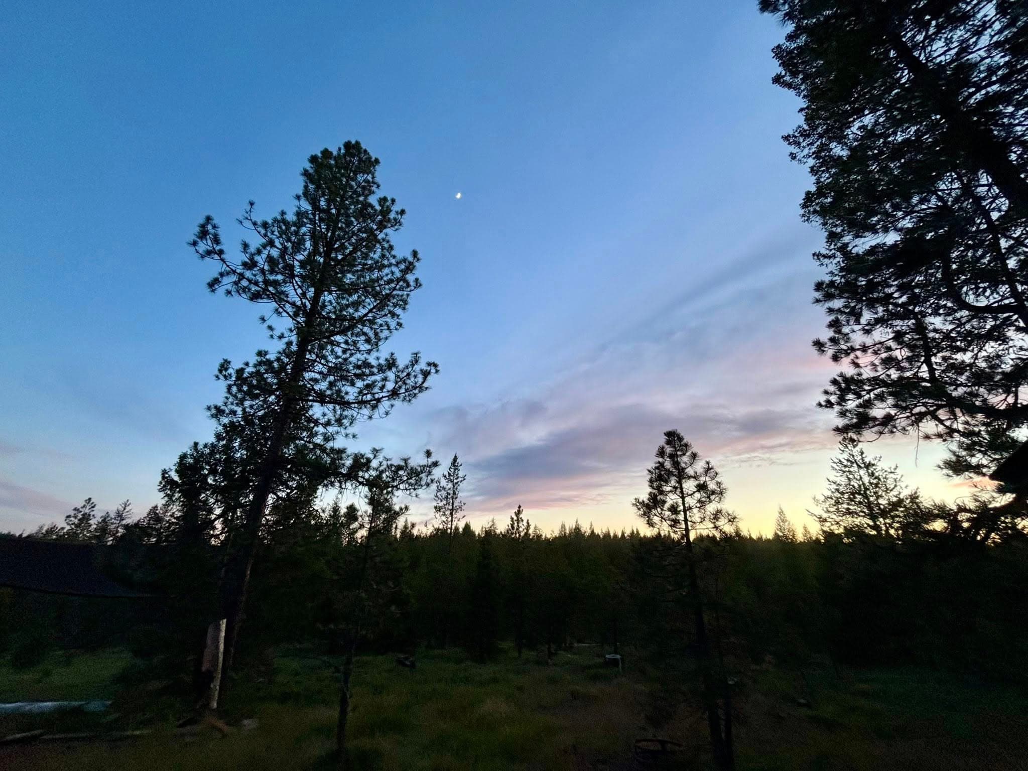 Sunset from the tent site.