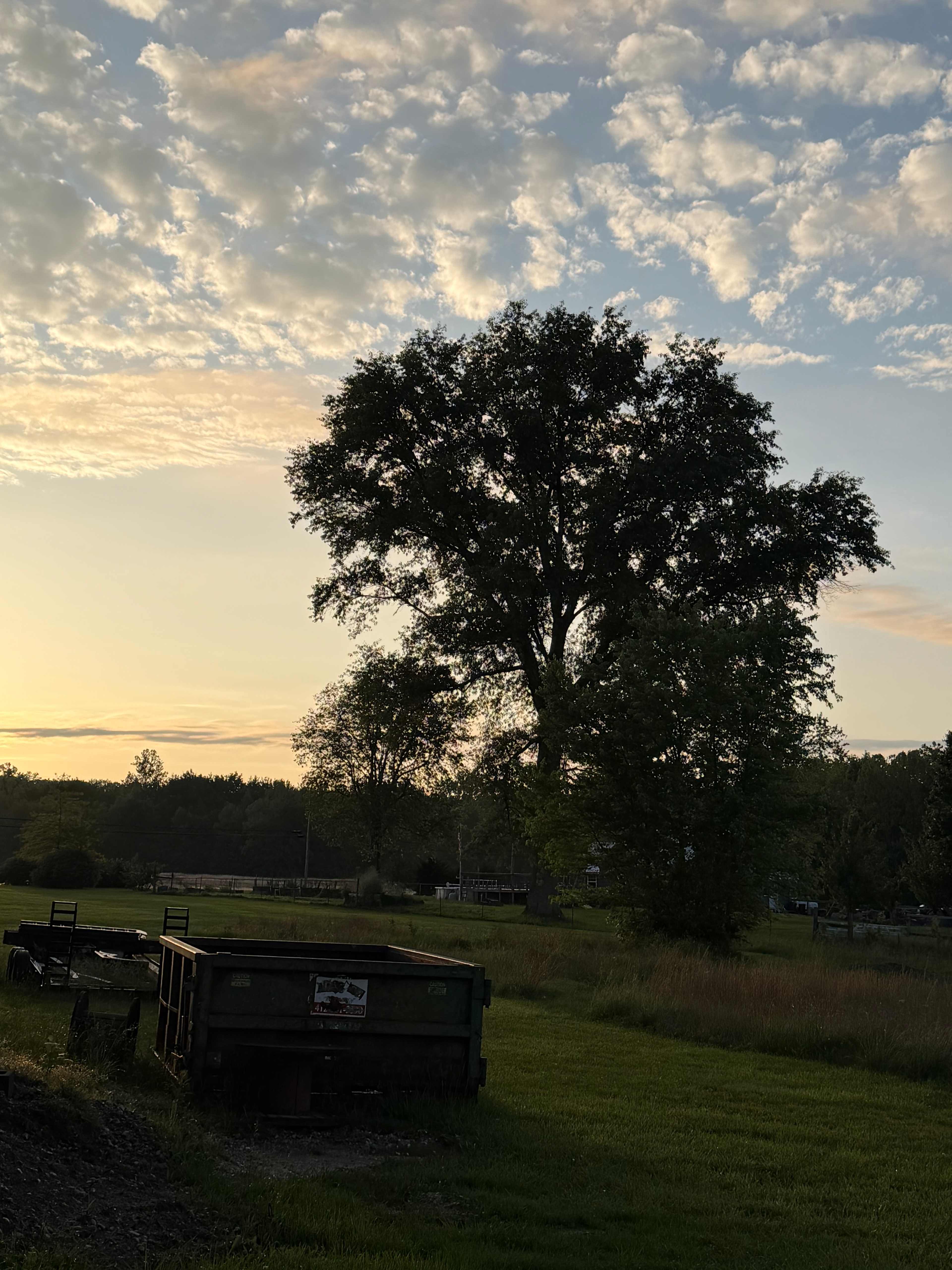 Enjoyed the sunset over the back of the property!