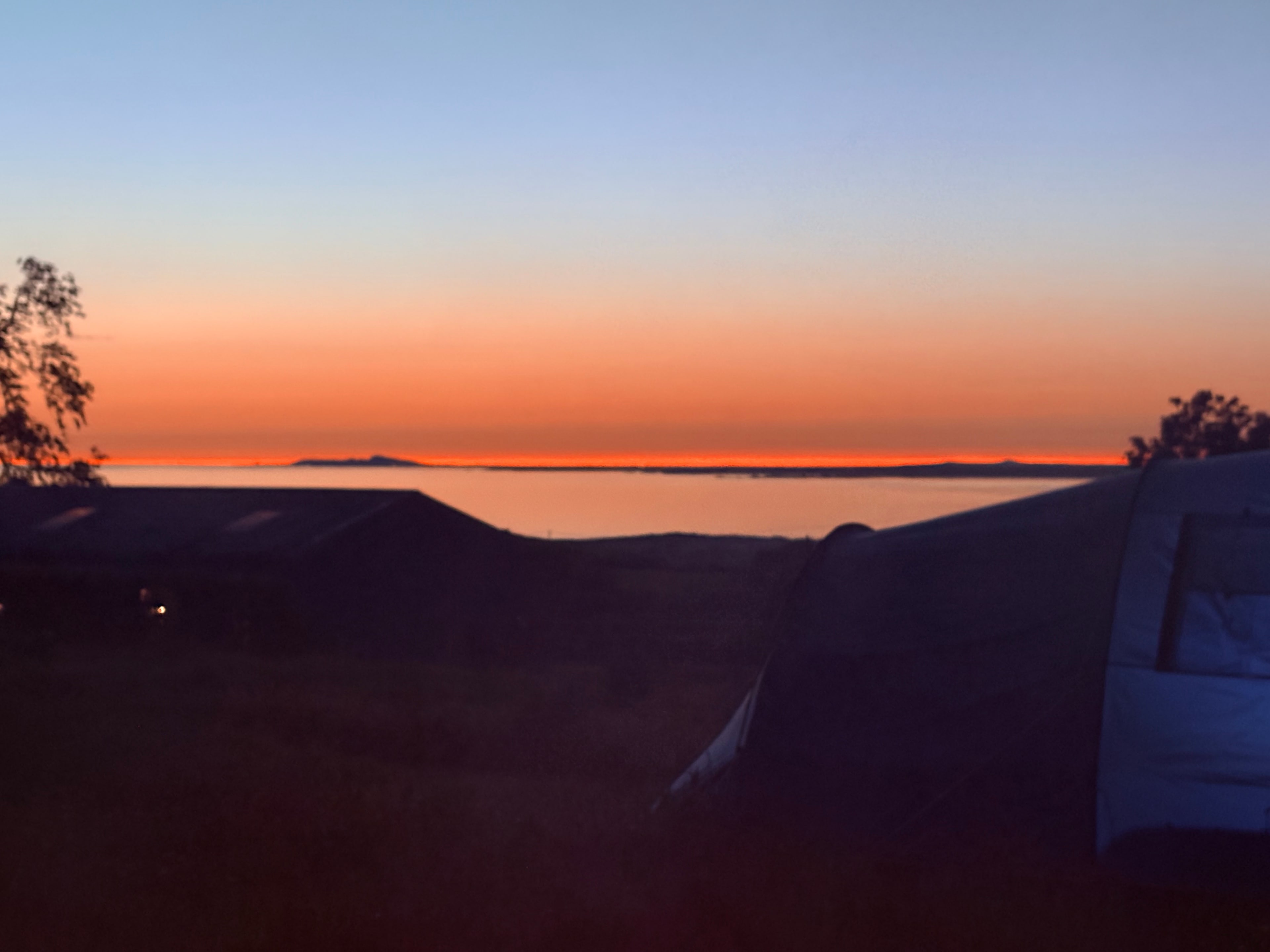Beautiful view from the tent over the bay