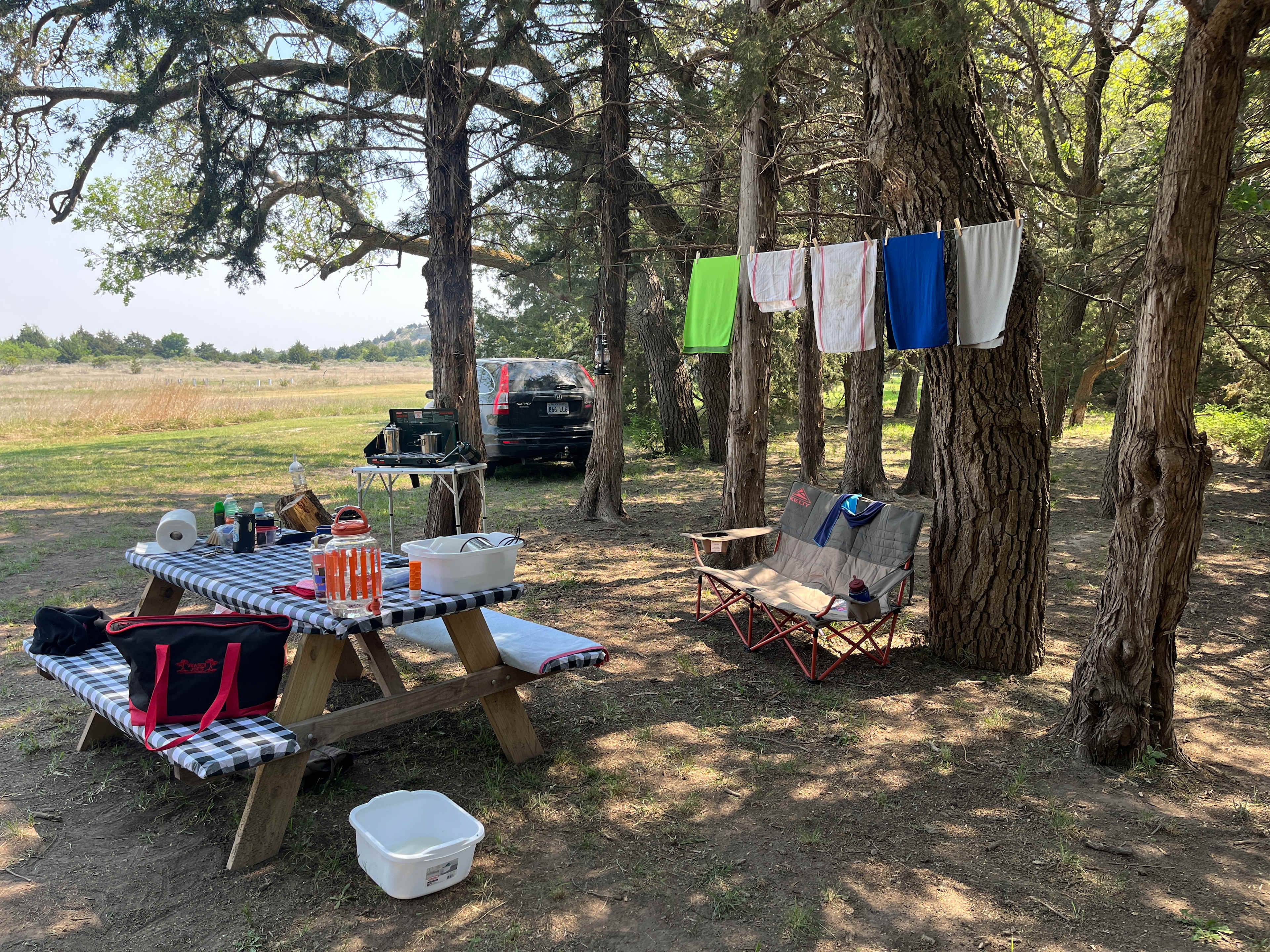 Rylie's Retreat-- we set everything up tucked away in the trees. It was perfect!