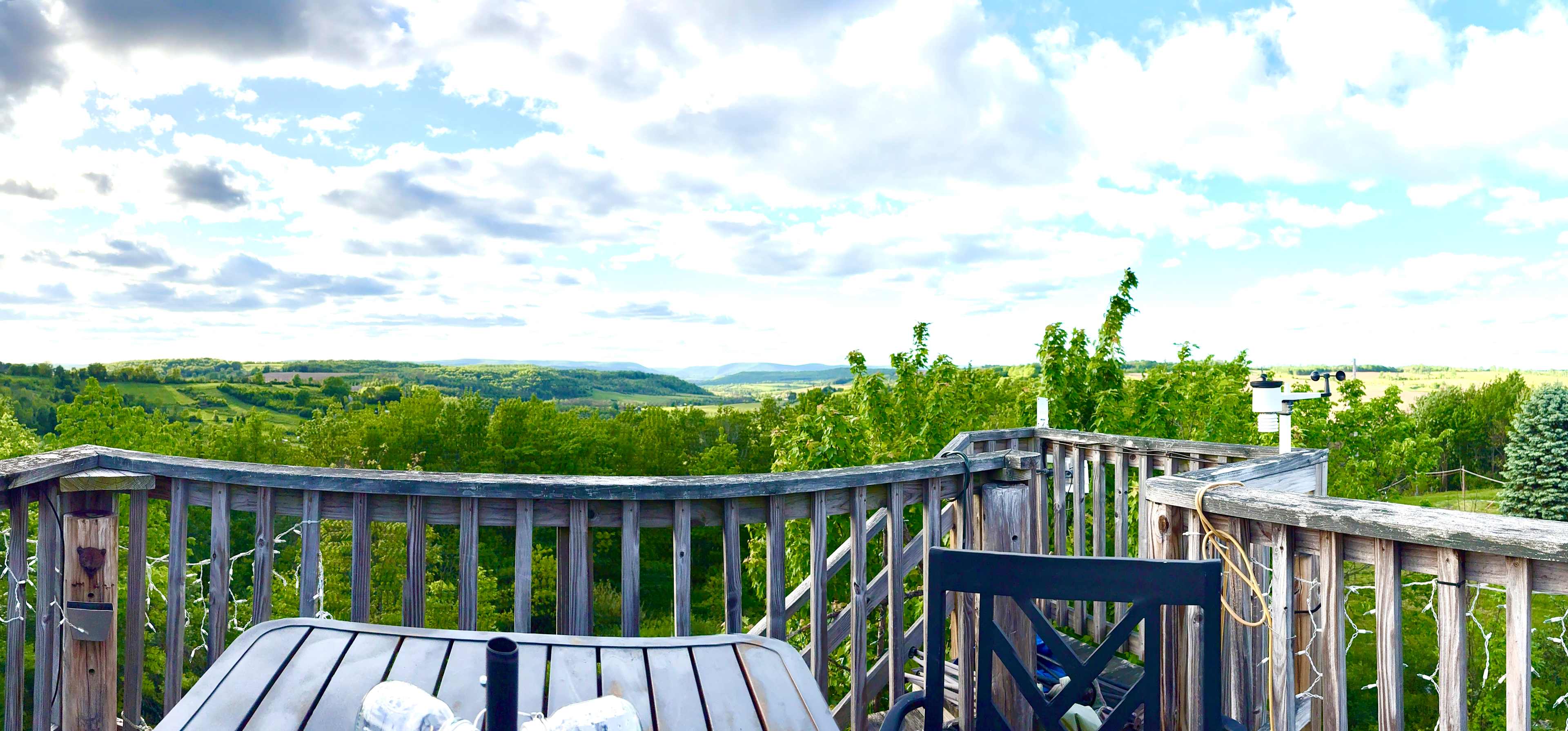 Atop the viewing tower