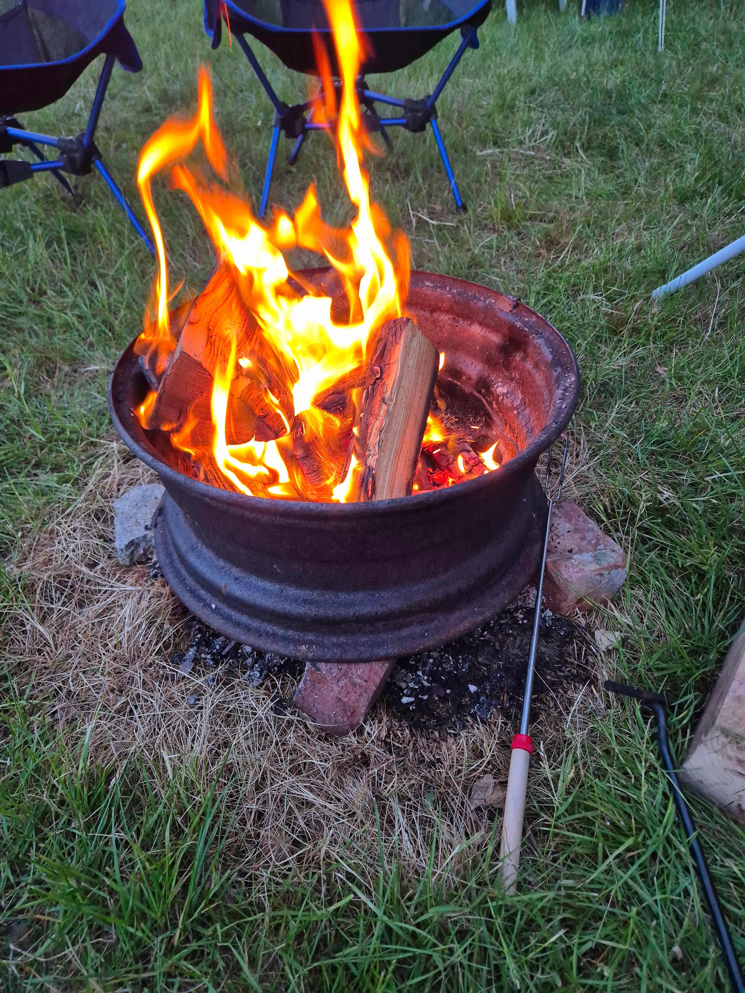 Site provided fire pit