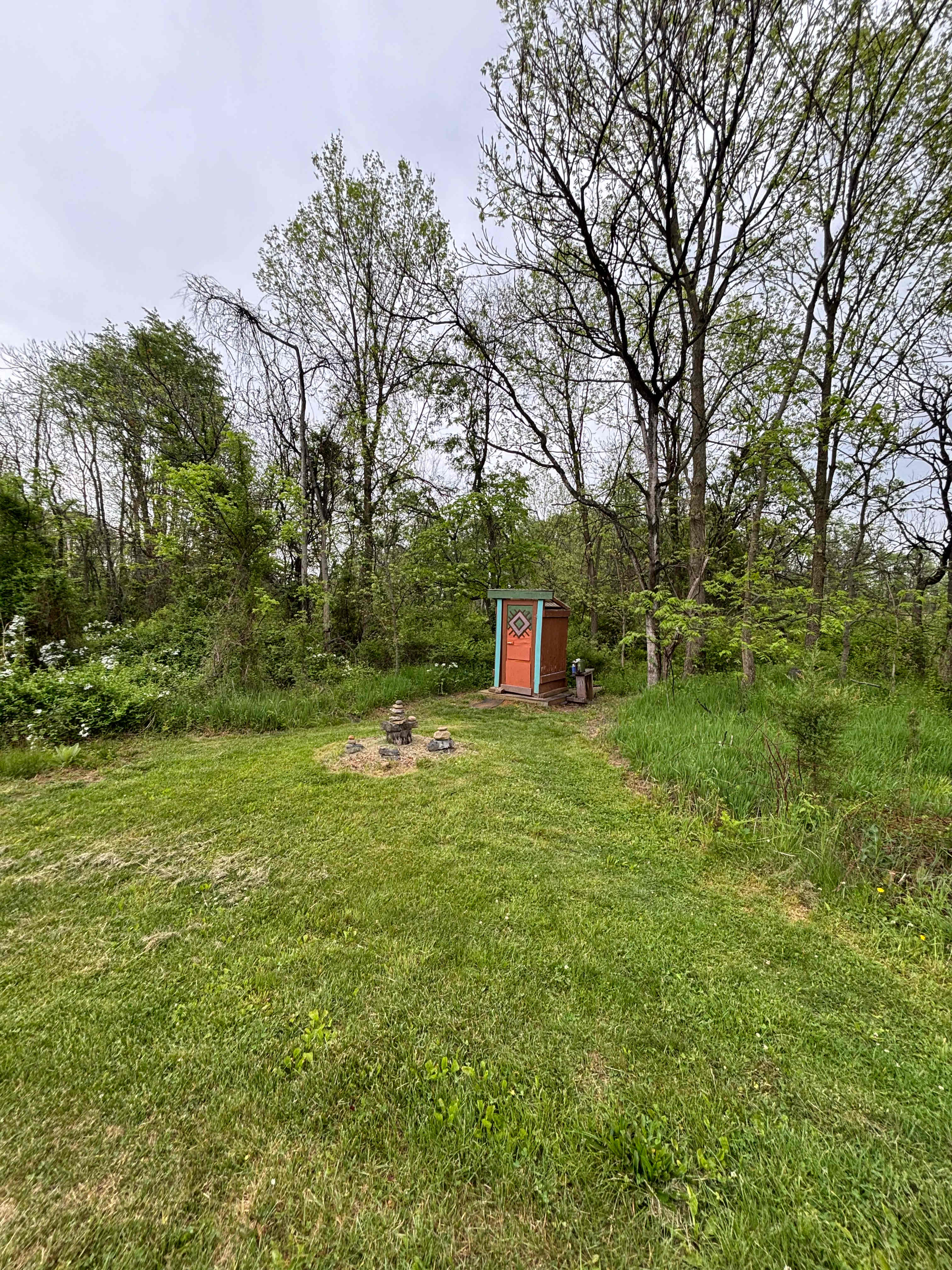 Lovely outhouse with hand wash station and TP !