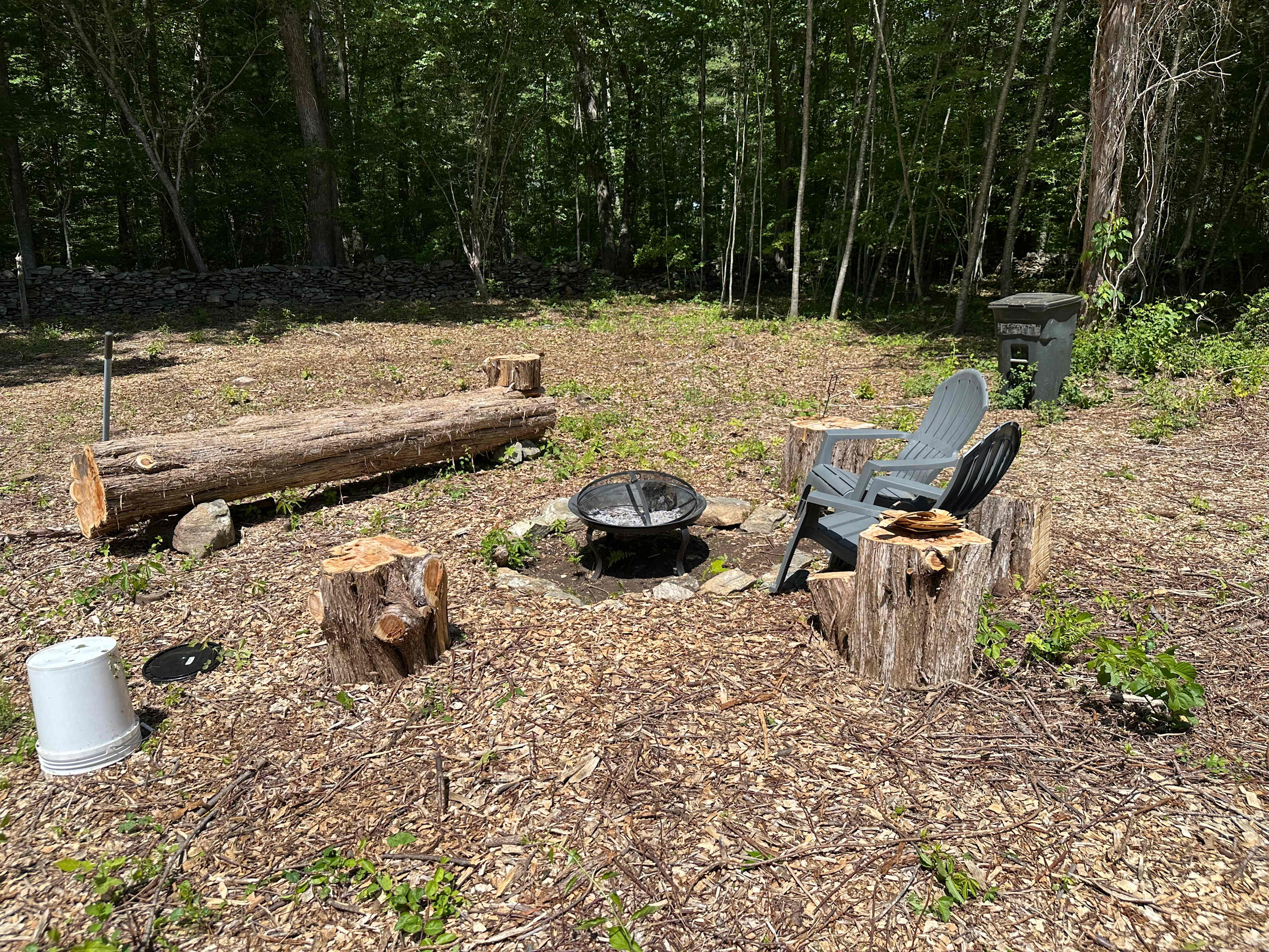 Firepit and chairs available