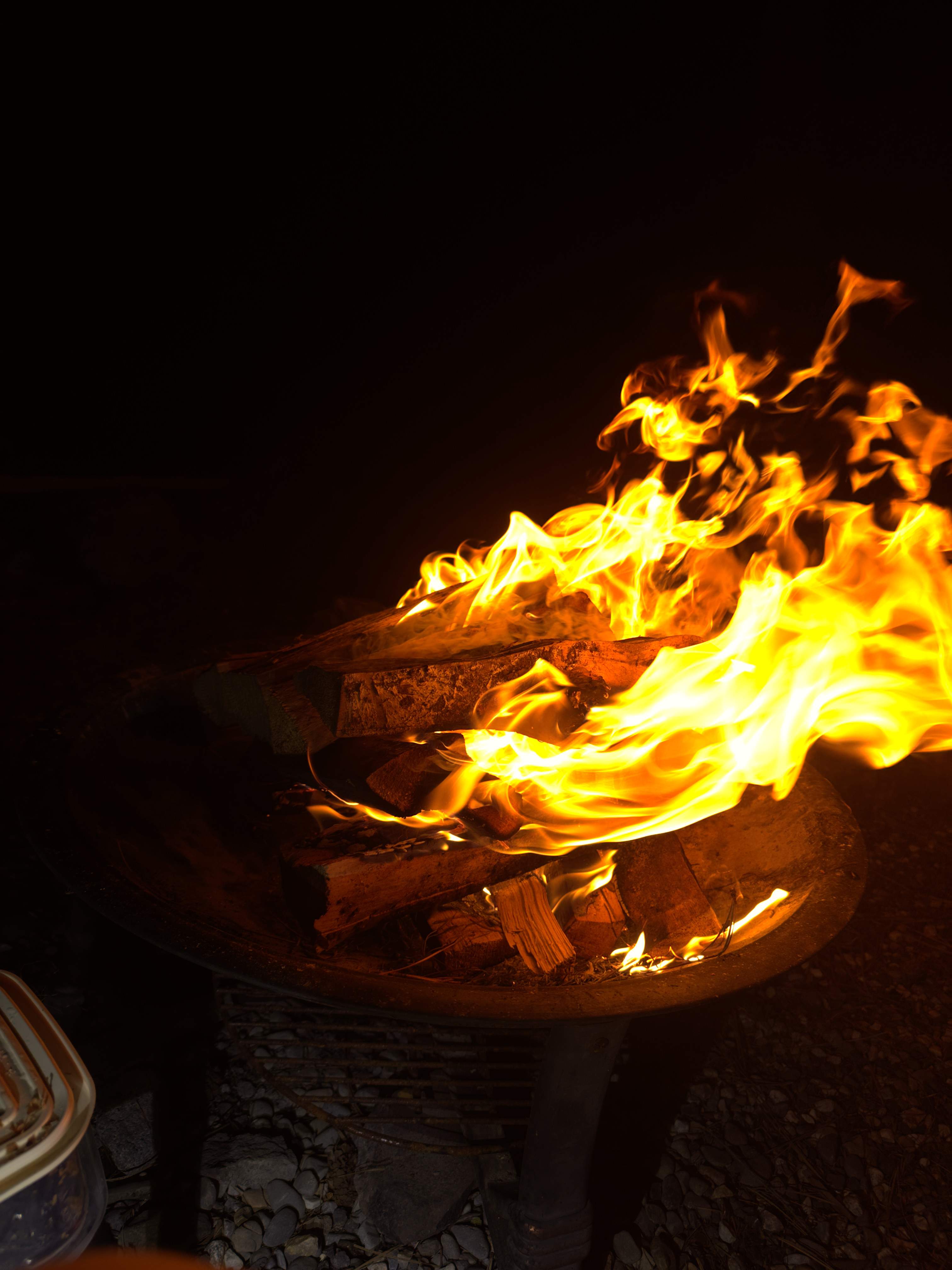Fire starts and wood were available!