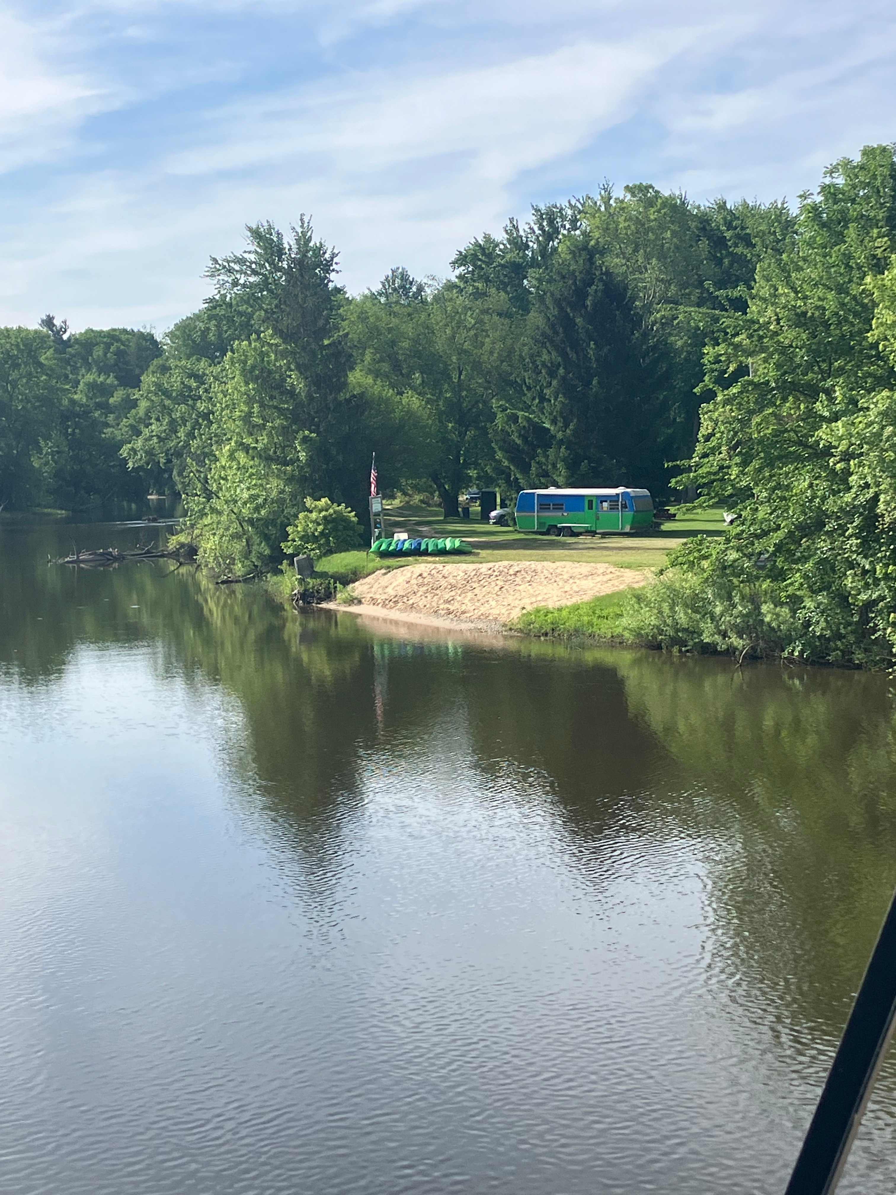 View of campground from bridge.