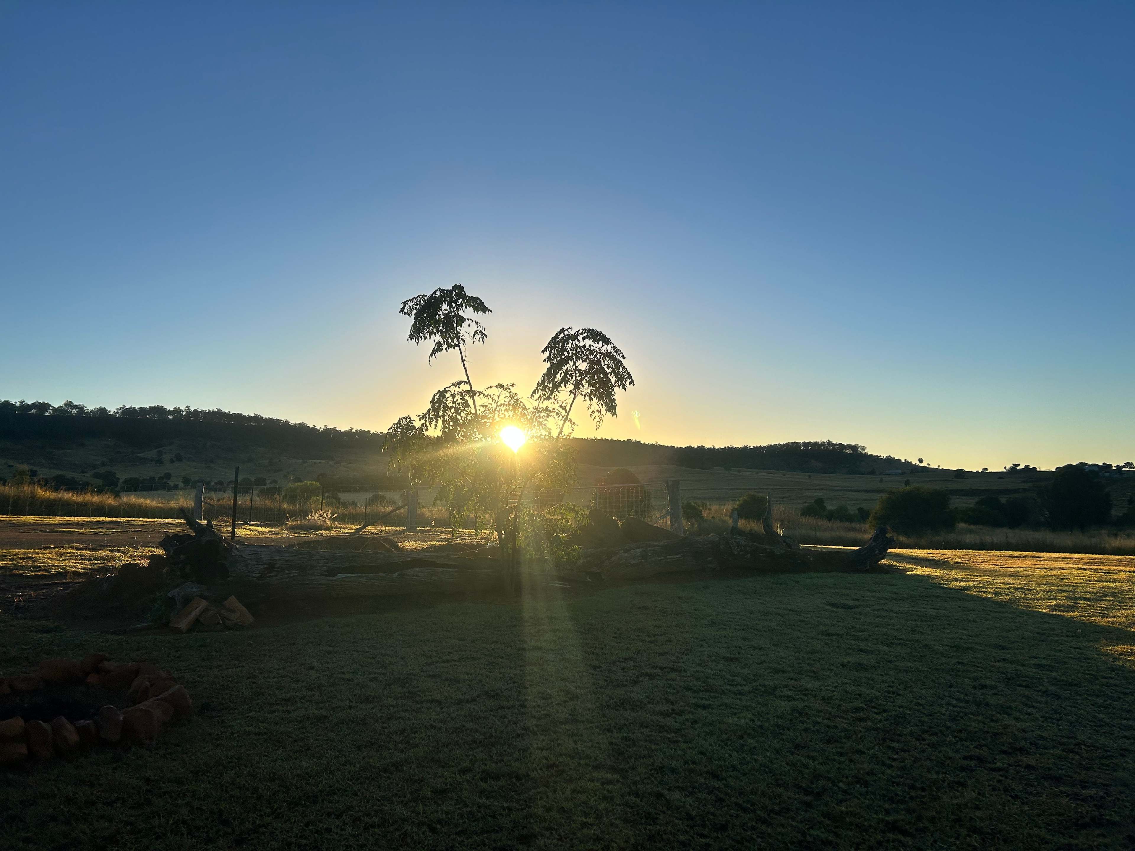 The sun is rising