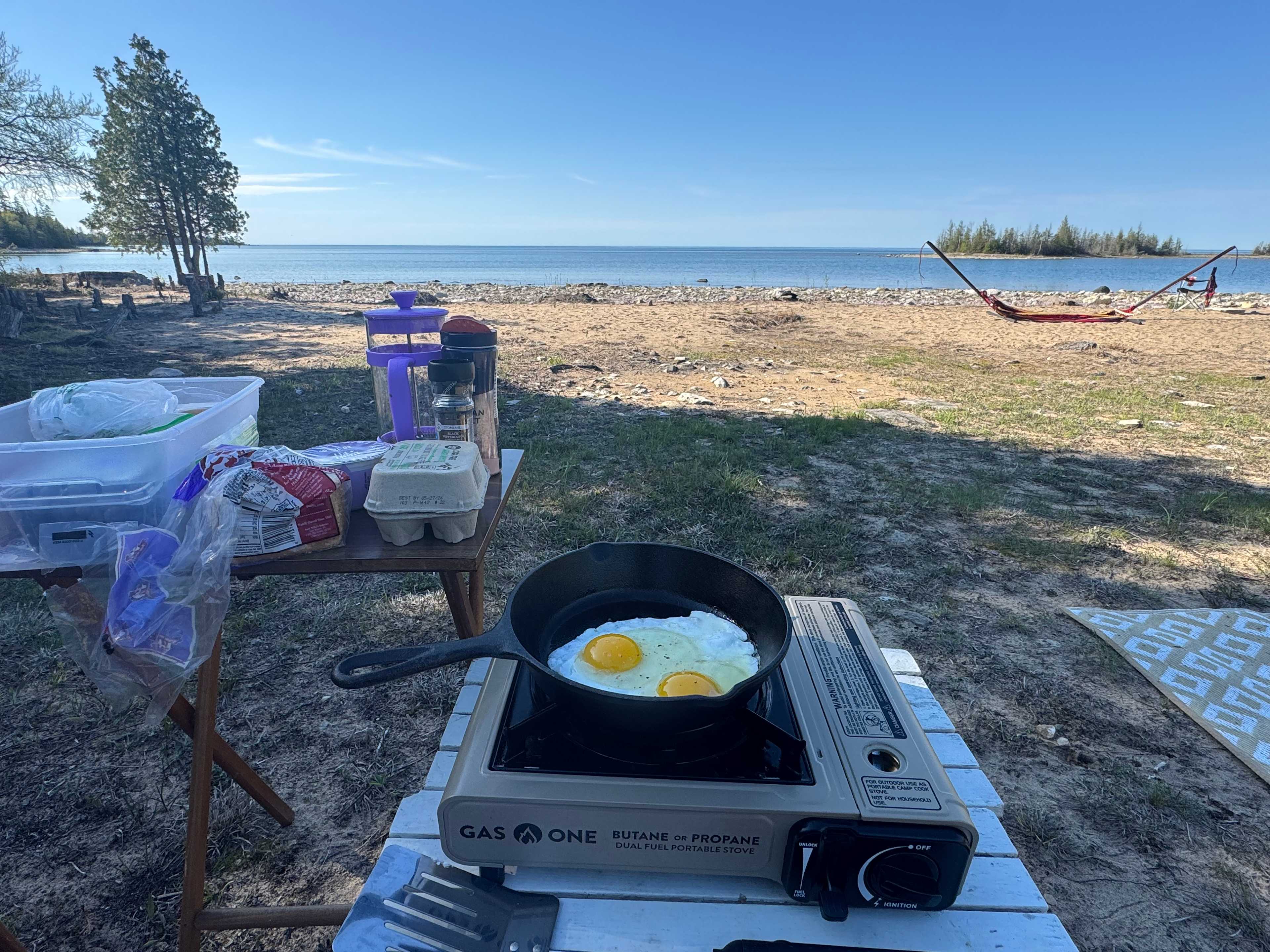 Lake Huron frontage Campsite