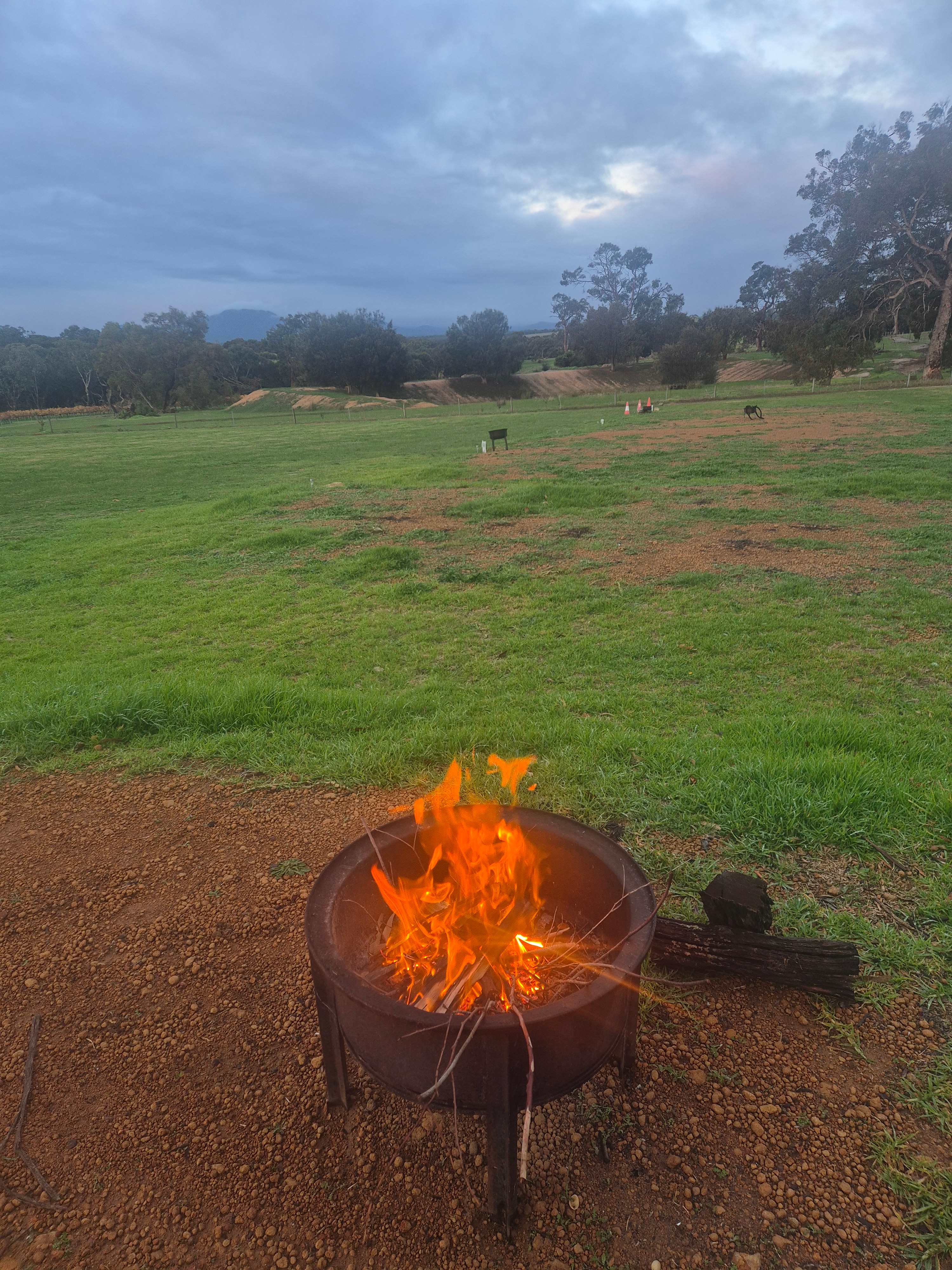 Very relaxing  by the fire with a view  to die for.