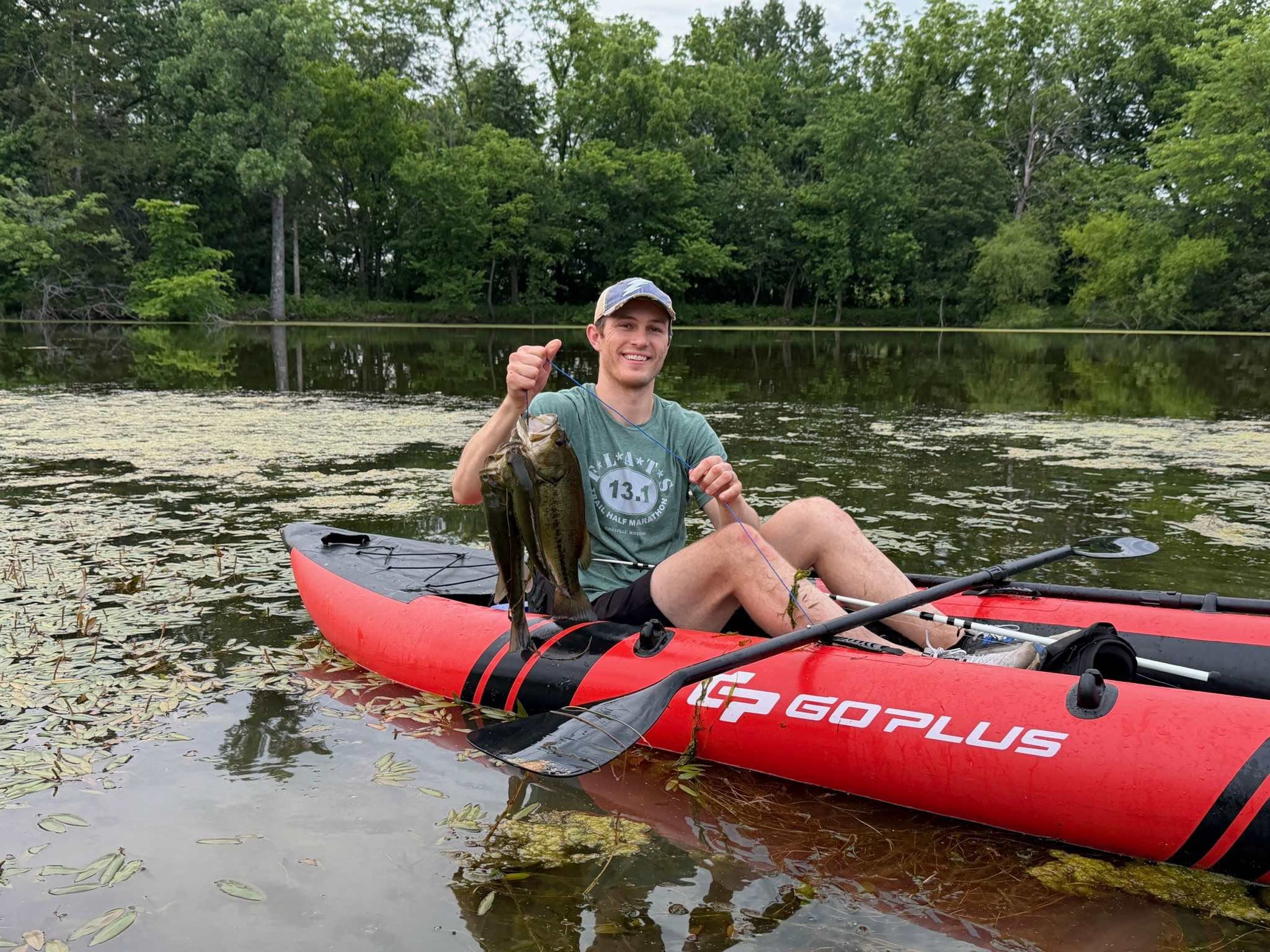 The fishing was excellent, although having a kayak was very beneficial due to quite a bit of moss around the edge of the lake. 