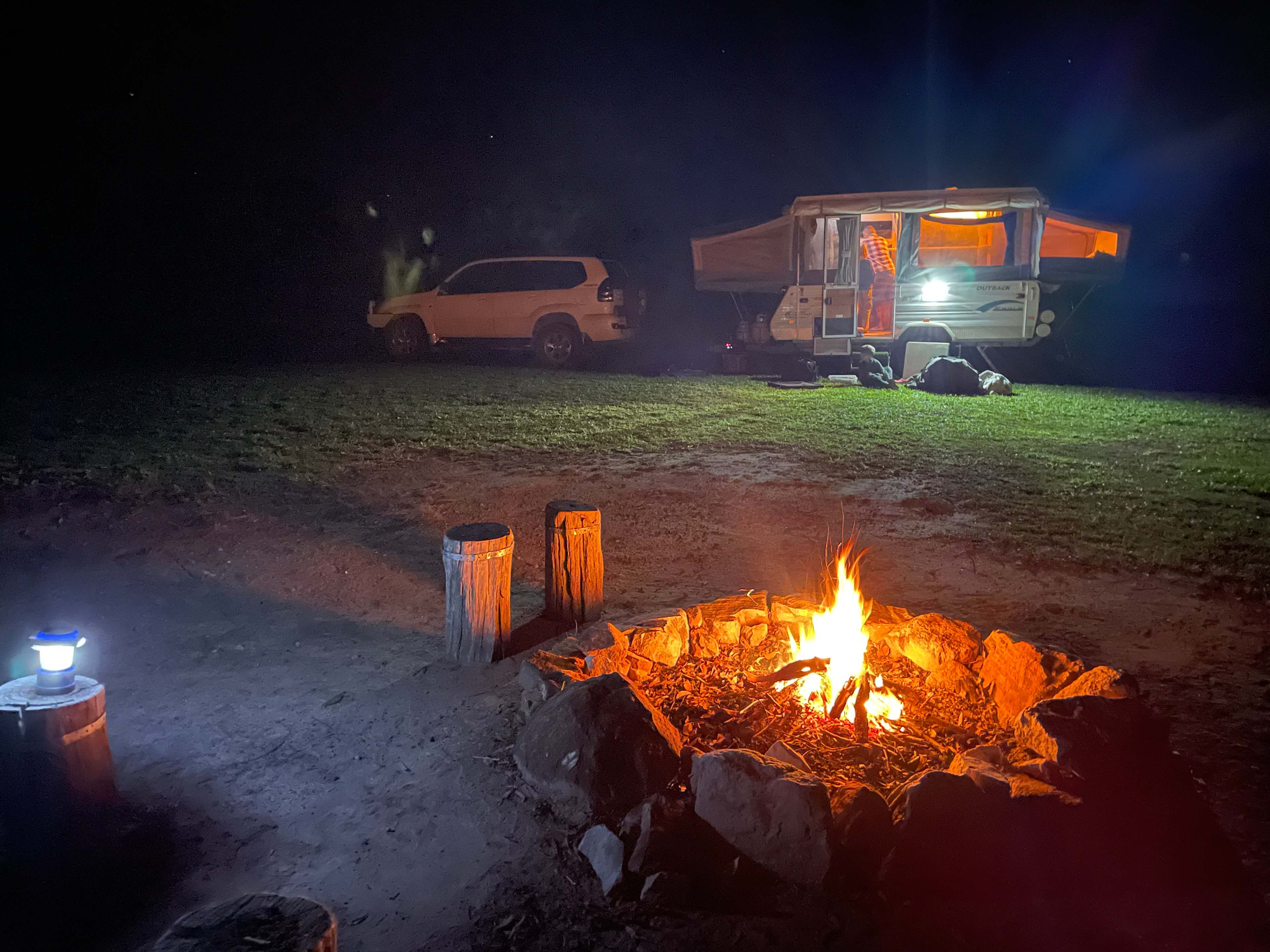 warm campfire