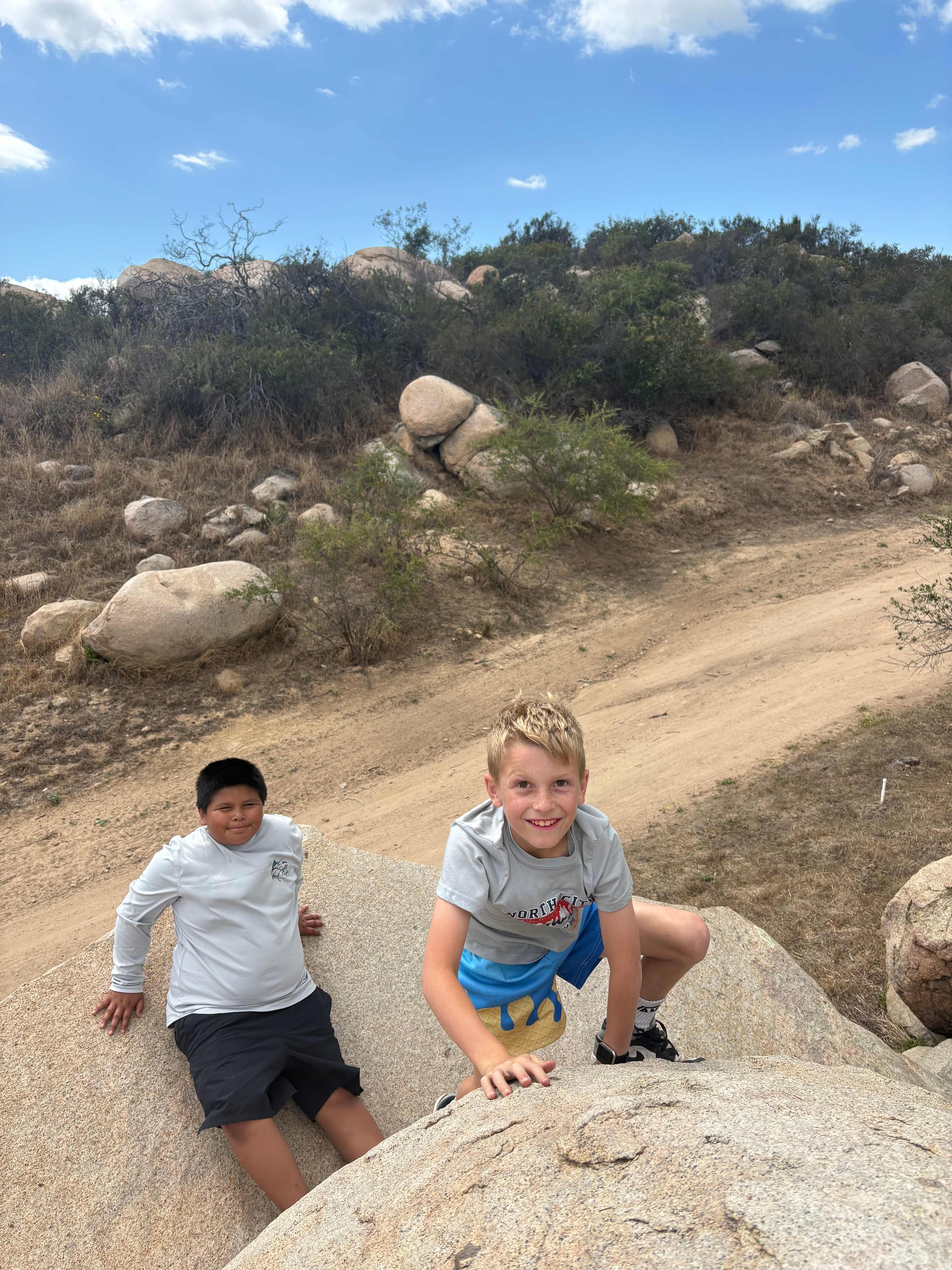 Boys loved climbing 