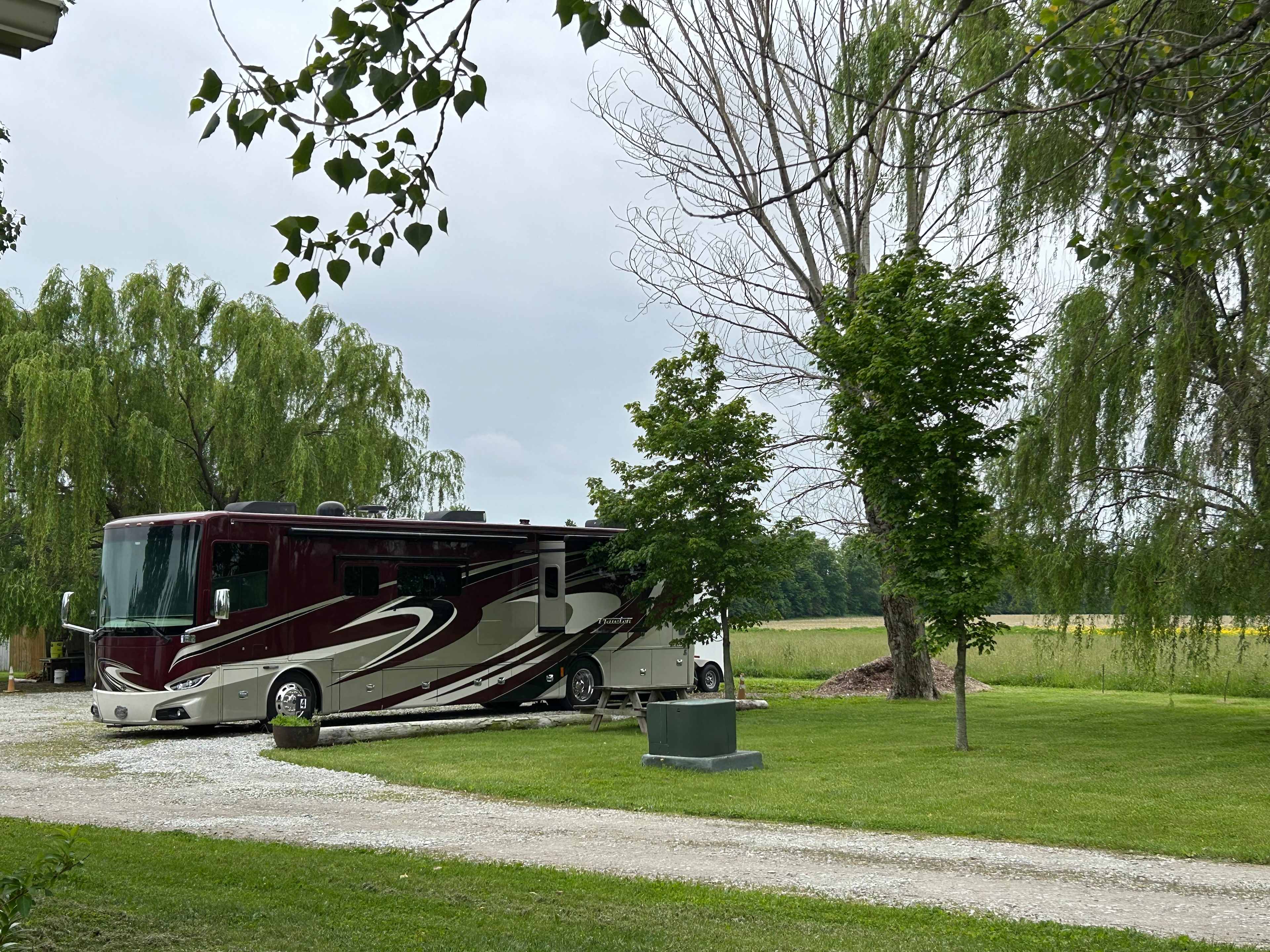 View of the Boondocking site from the front of the residence. 