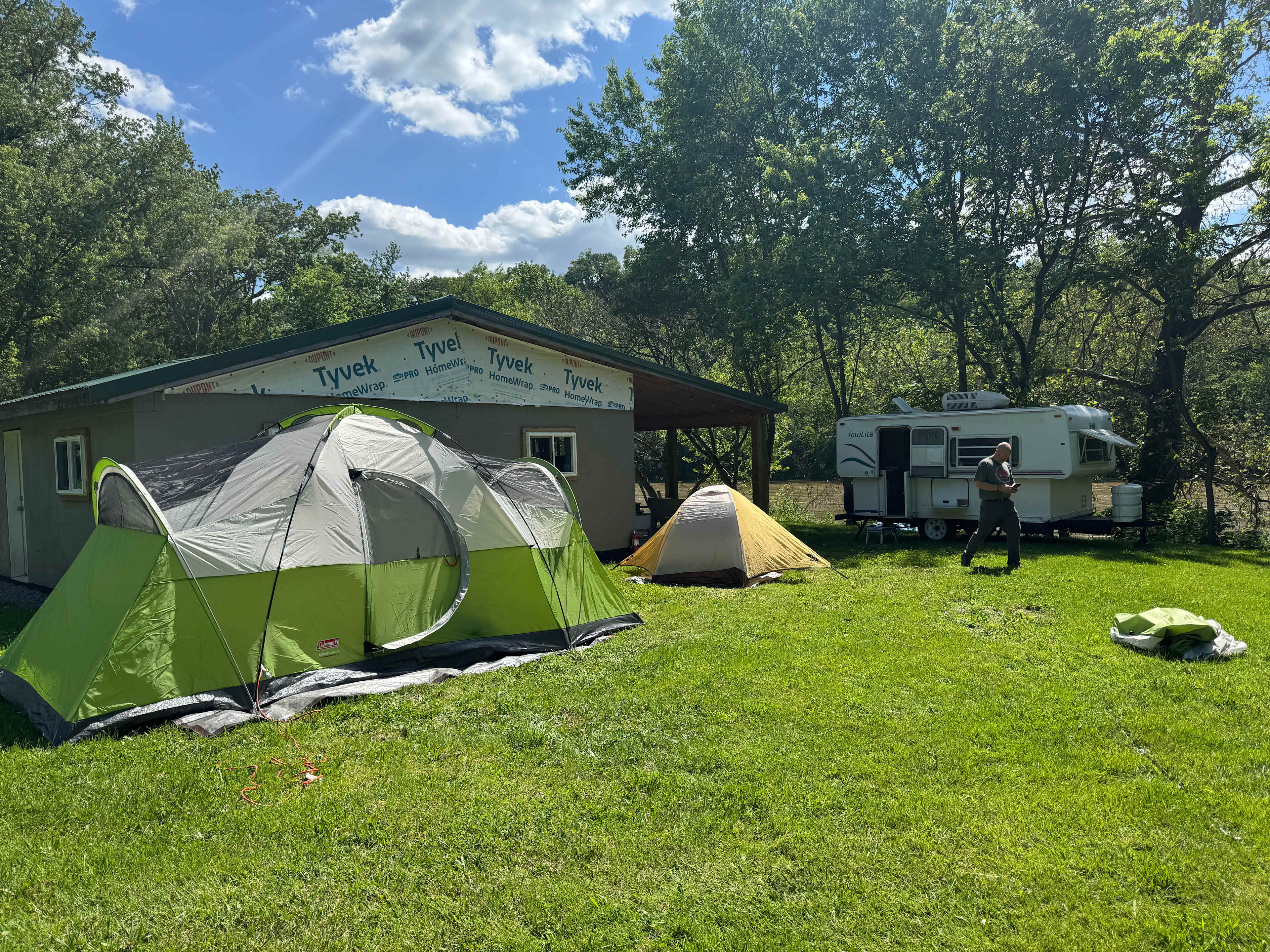 Riverside camp