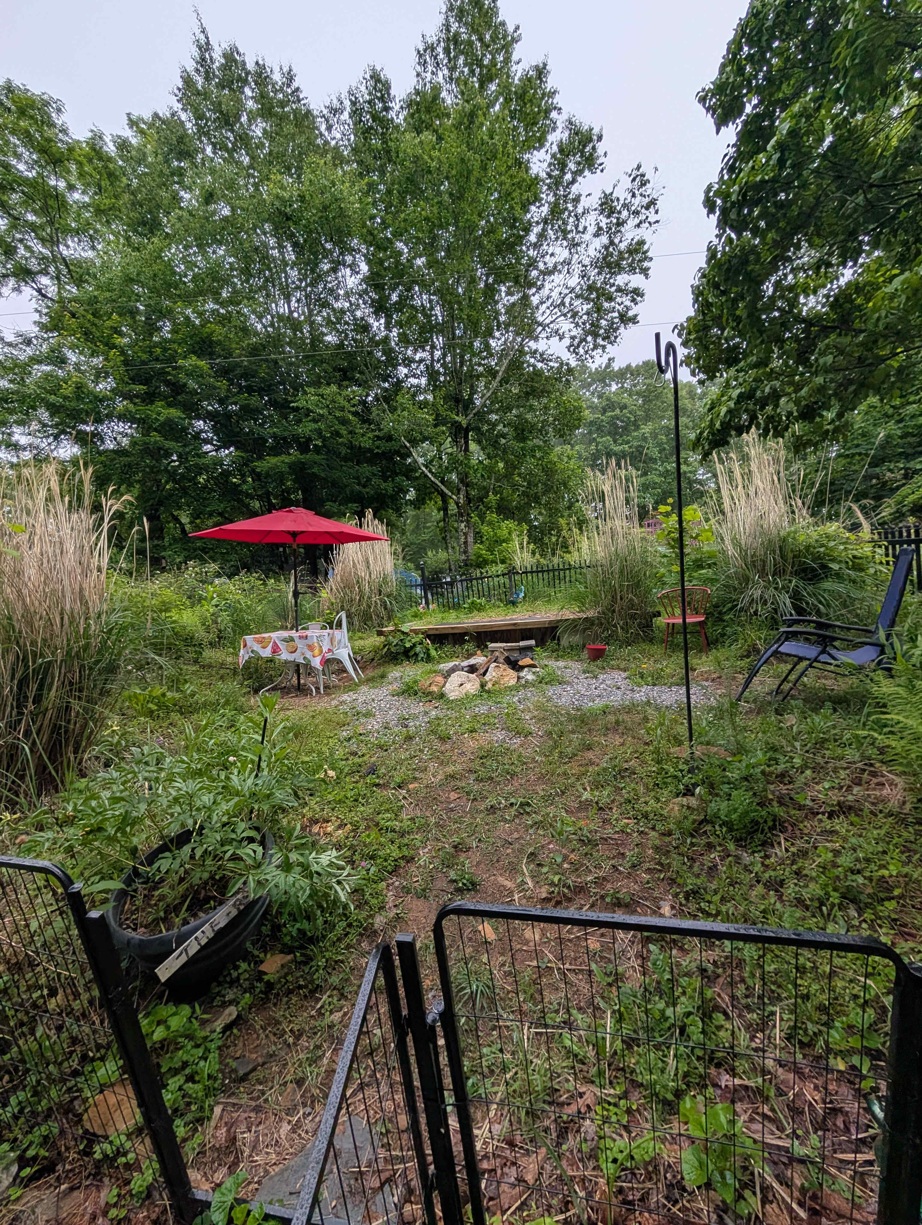 One of the sites-fenced in, walk around, between our site and the woods
