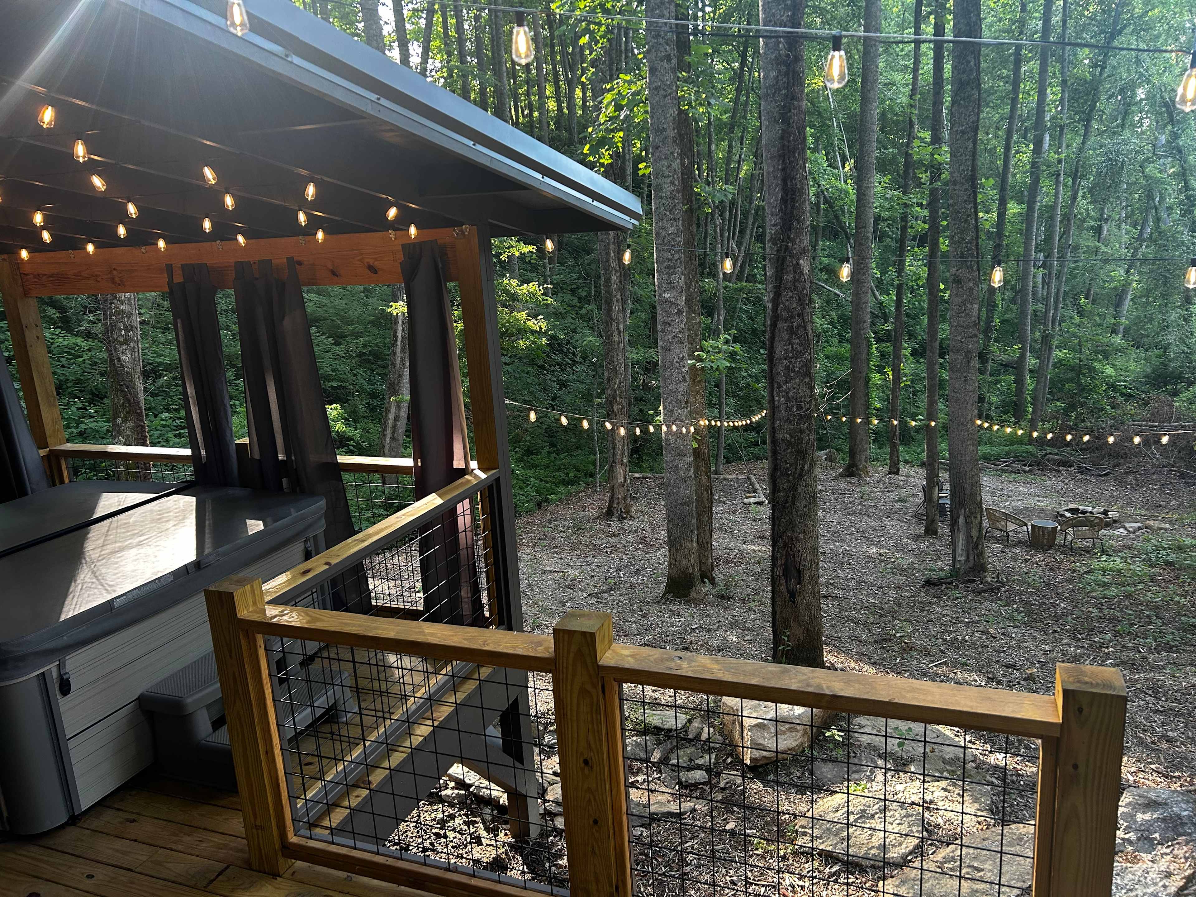 Asheville Area Luxury Glamping Deck