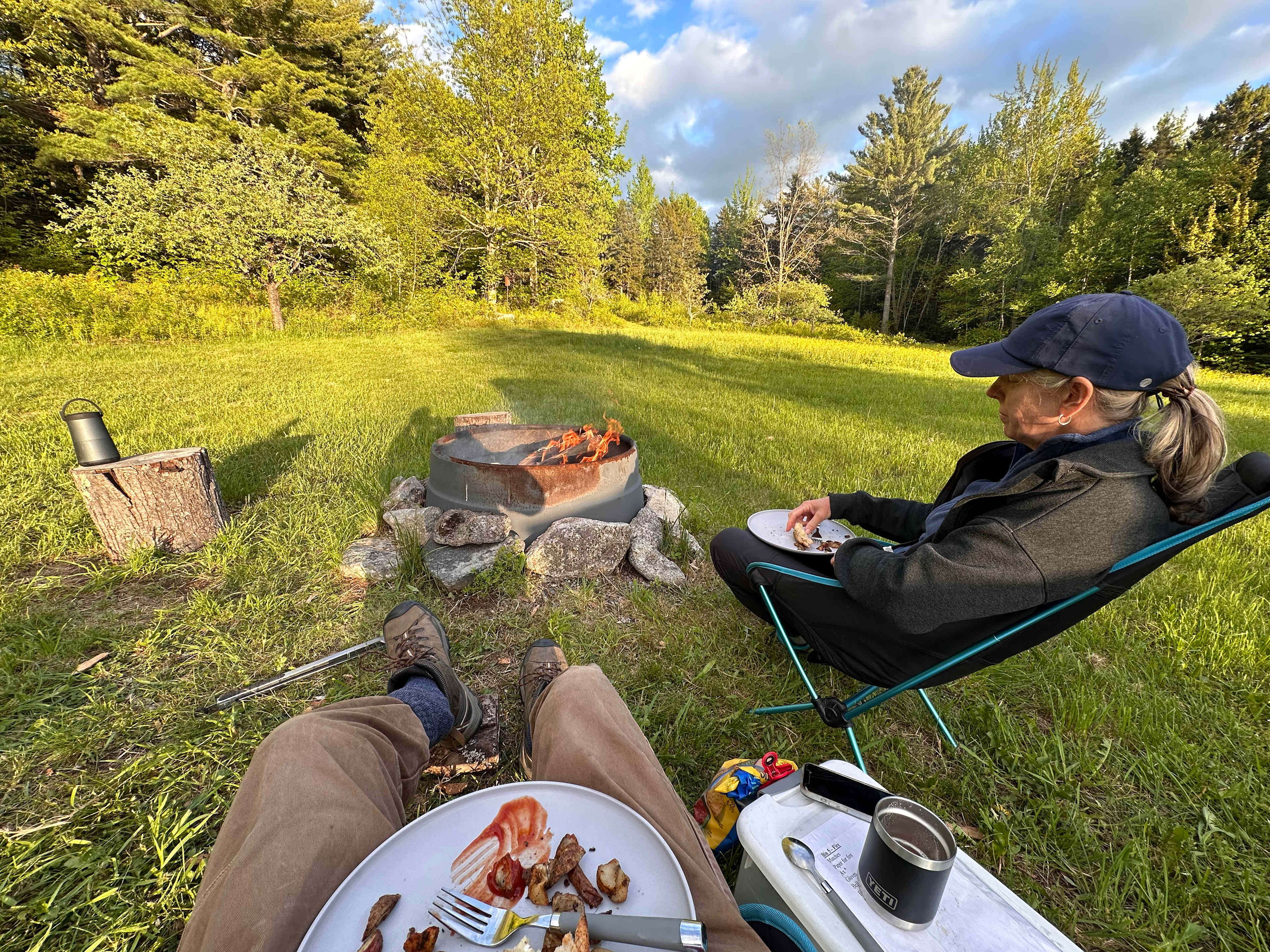 Dinner by the fire pit