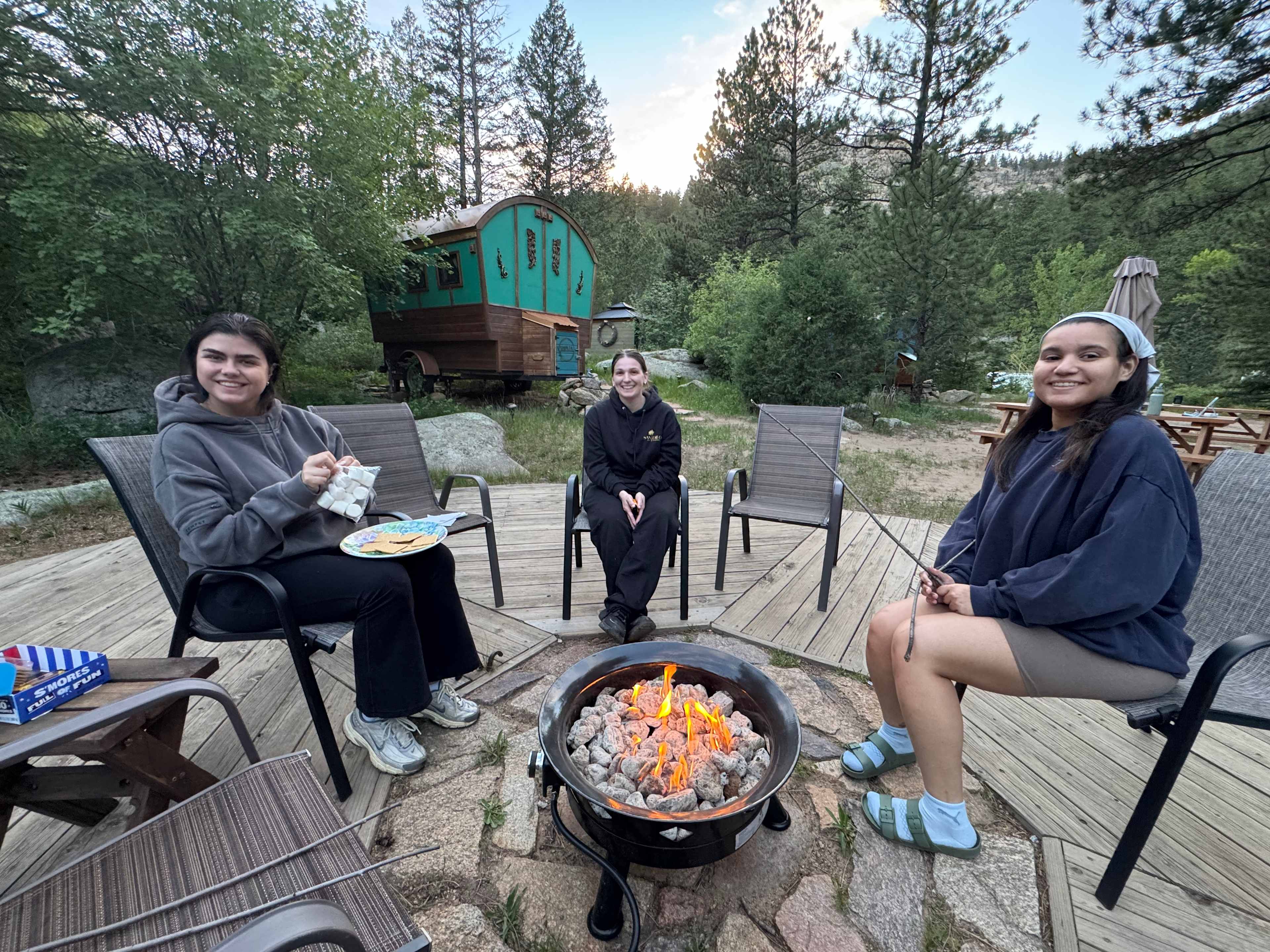 Bonfire and shared area