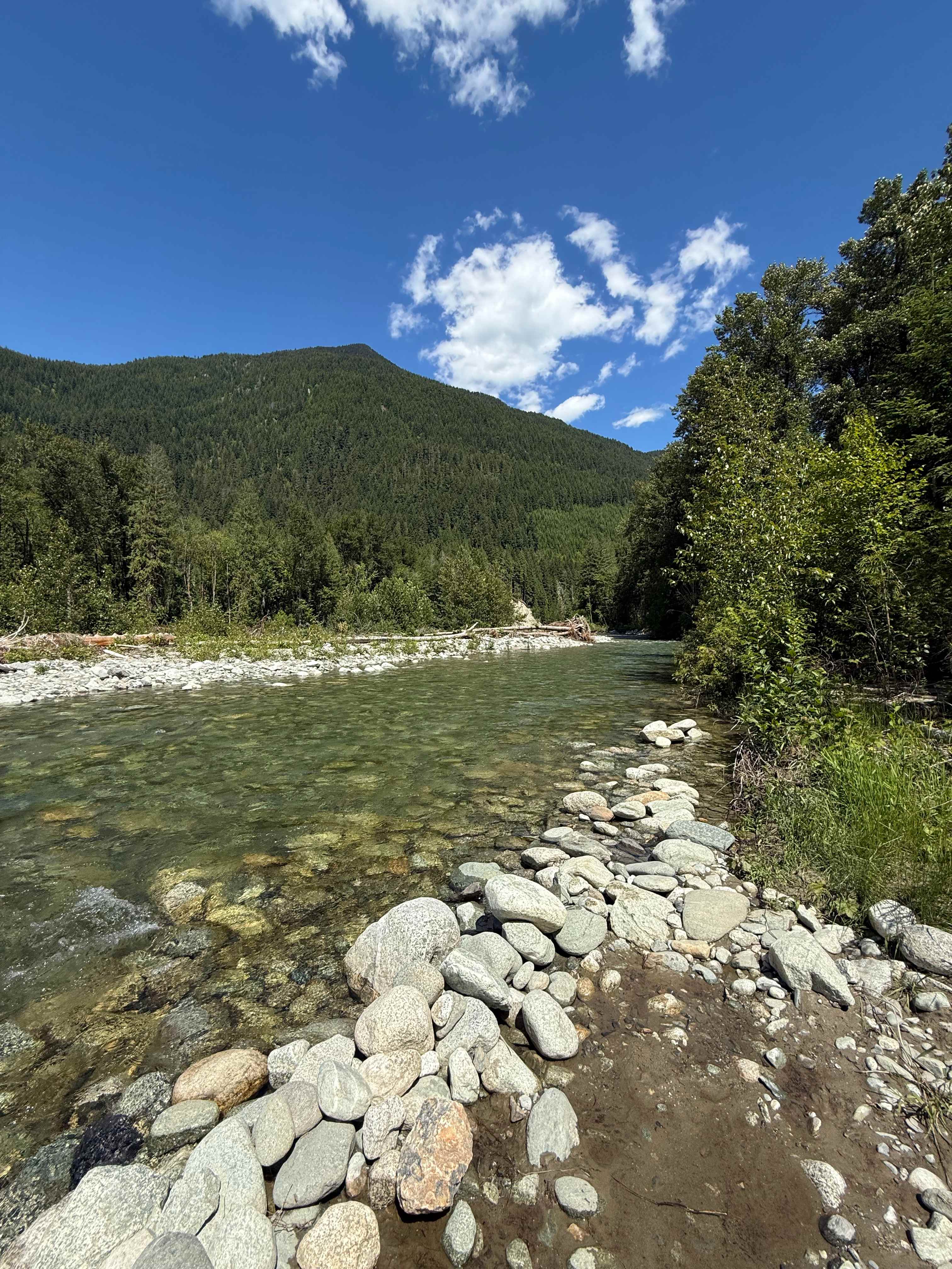 The river area, accessible by walking path, short easy walk. 