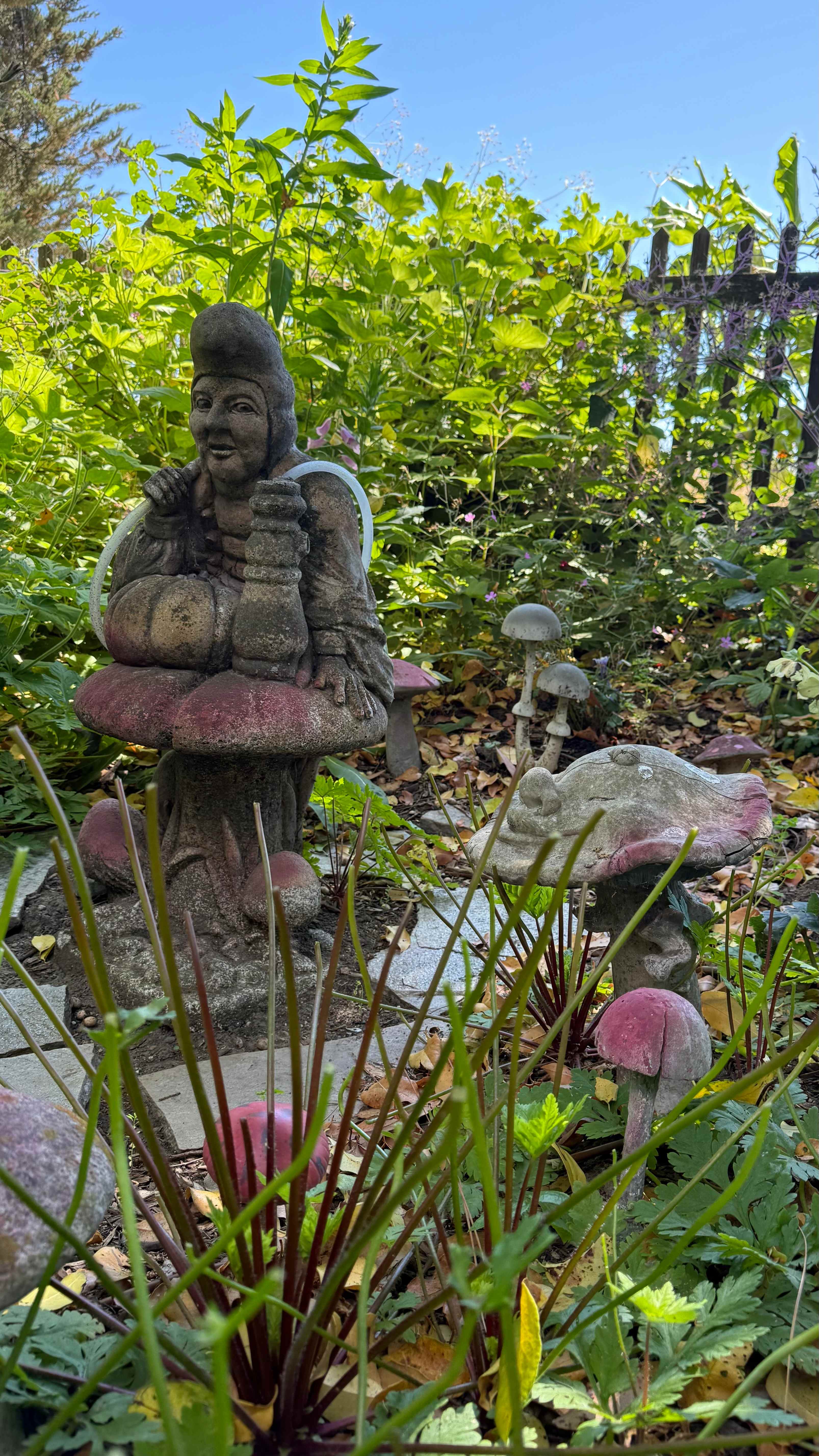 Garden treasures. Michelle is responsible for the added personal touches. 