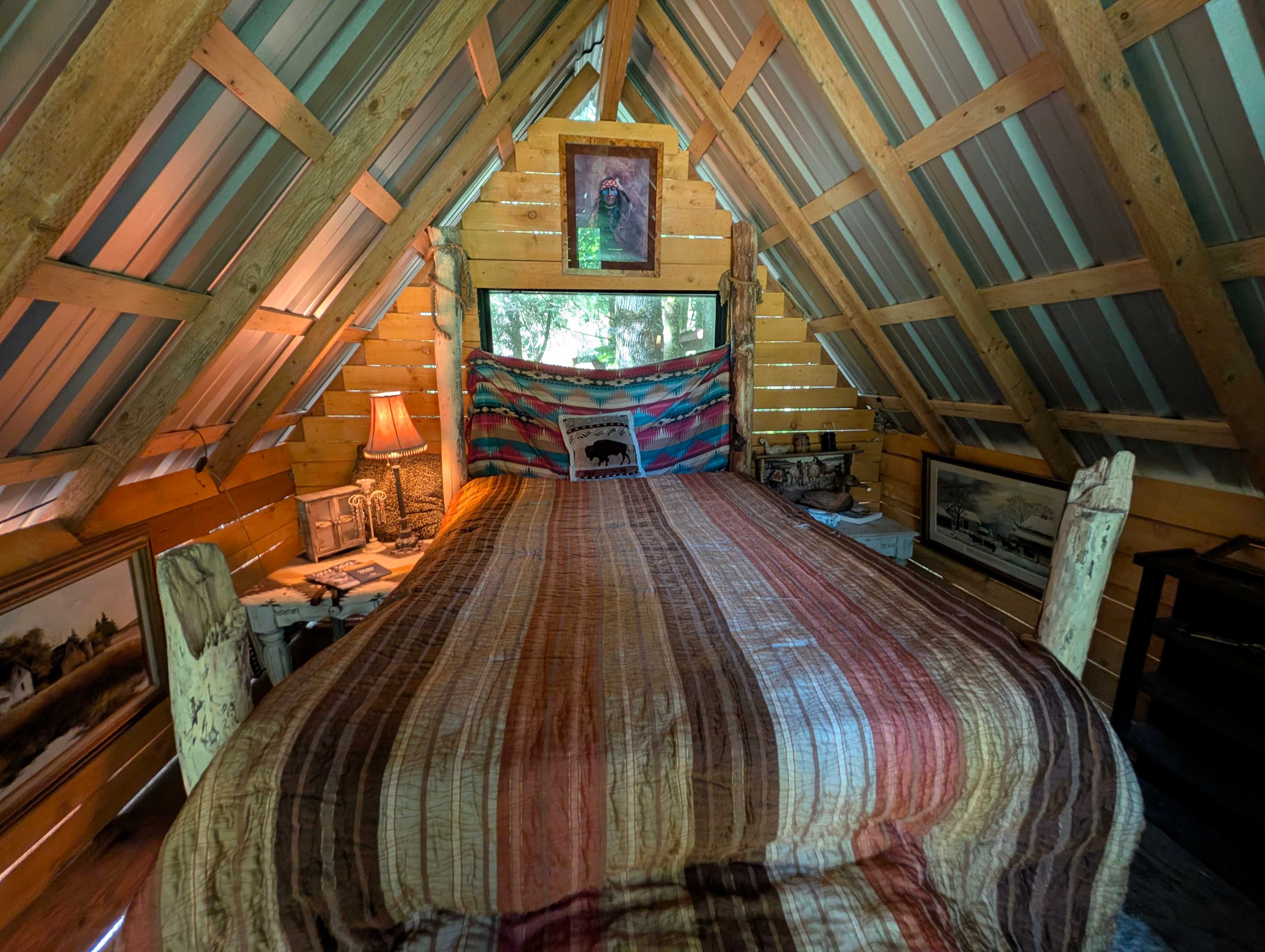 The A-frame interior 