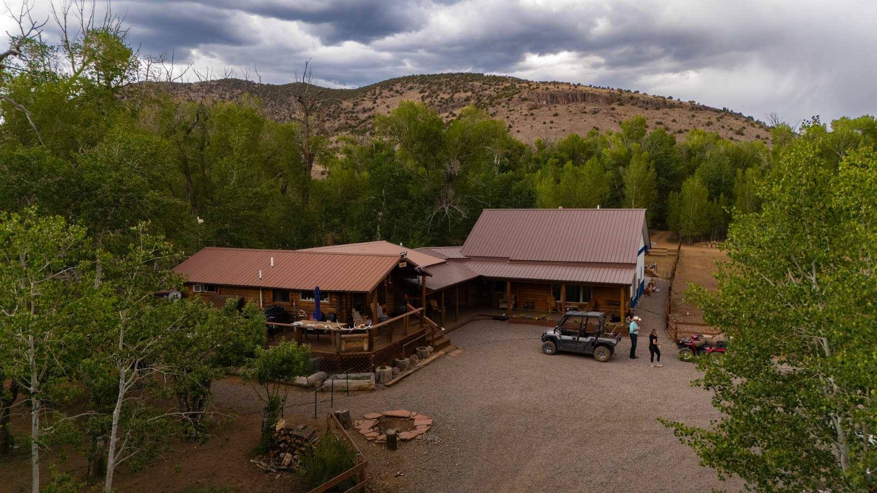 Cabin and main house