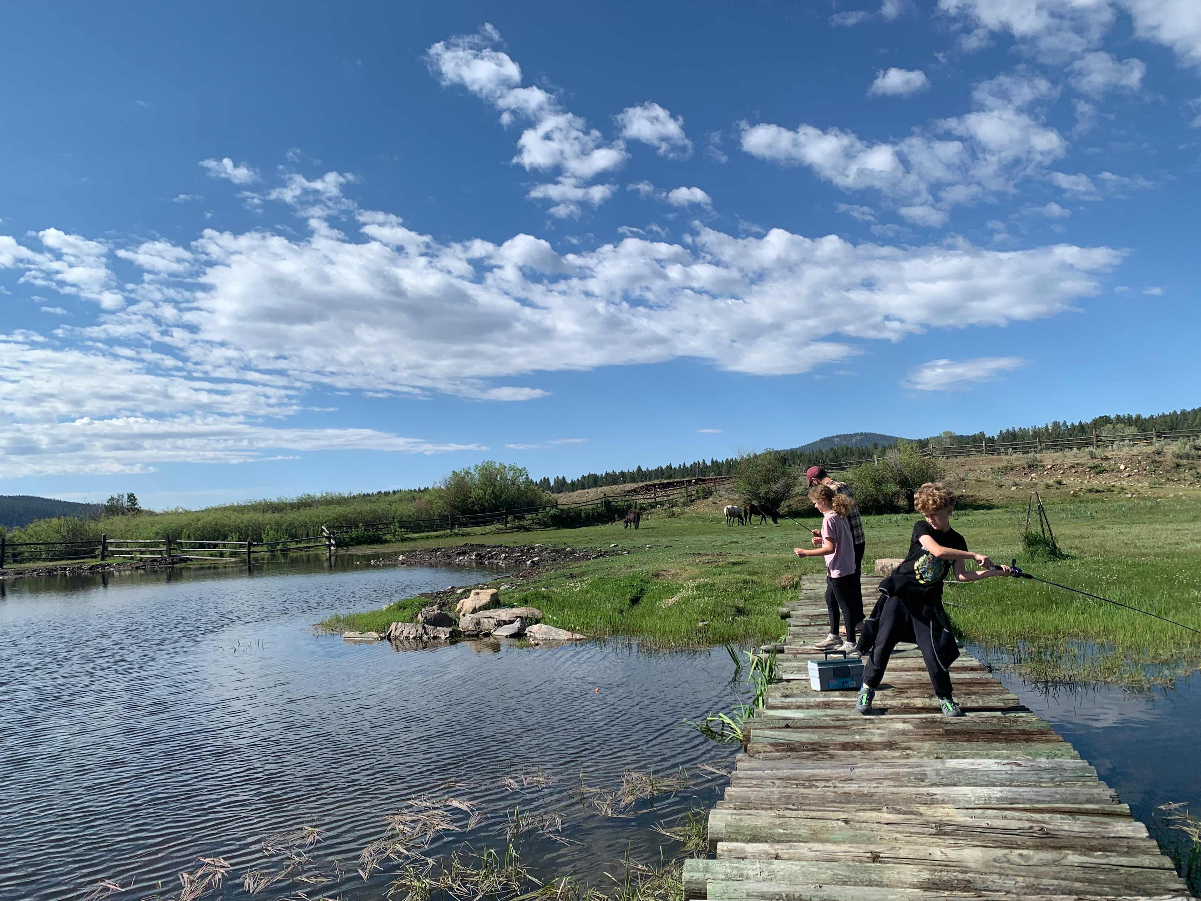 Creekside Glamping Tipis on Off-Grid, 70 Acre Working Ranch