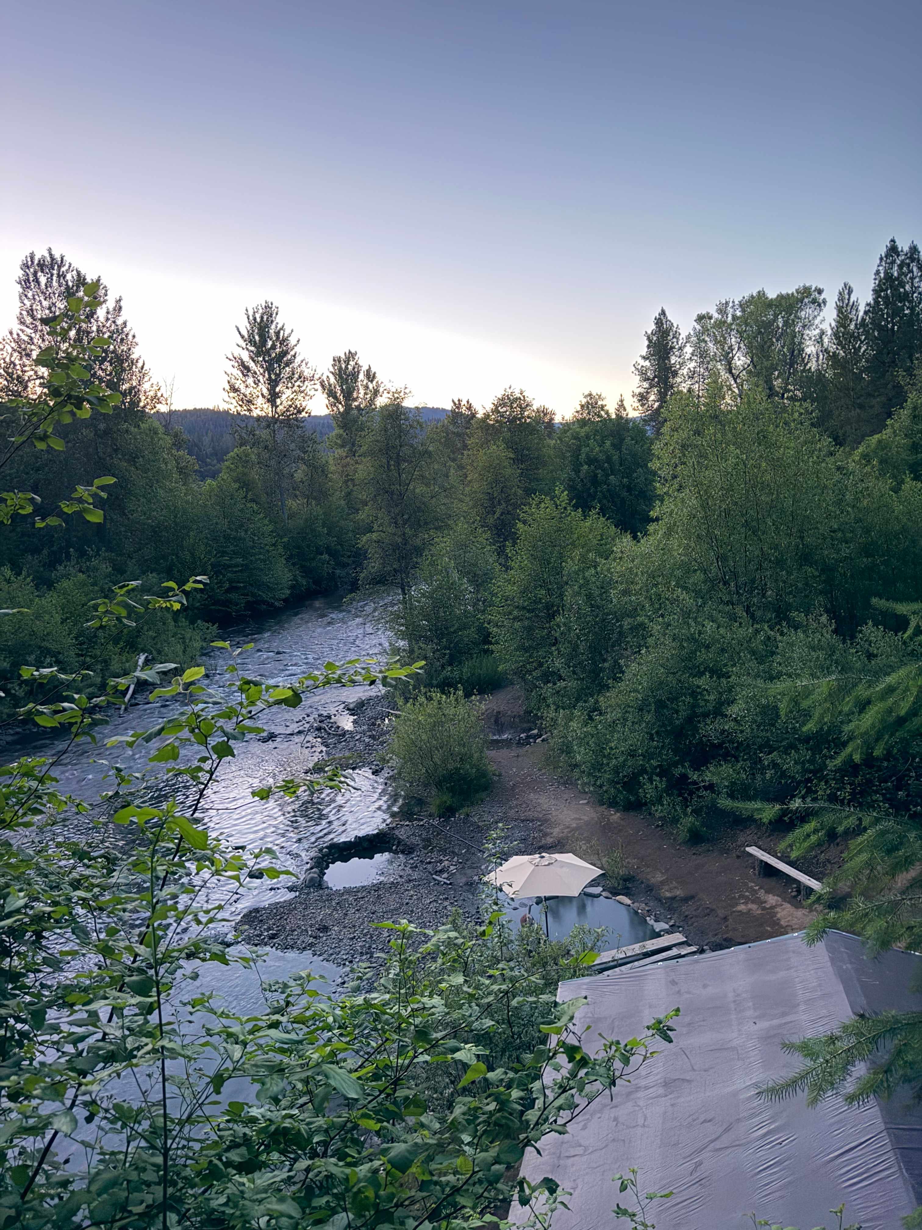 hot spring from above