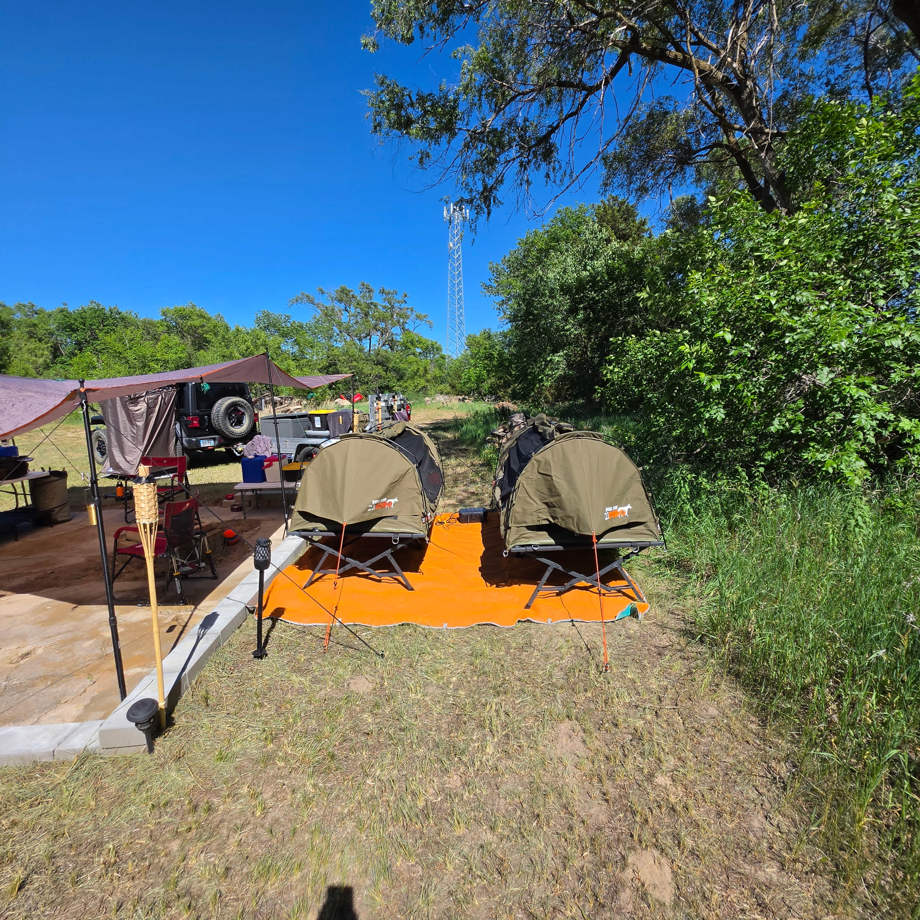 Out of the way location for our swags.