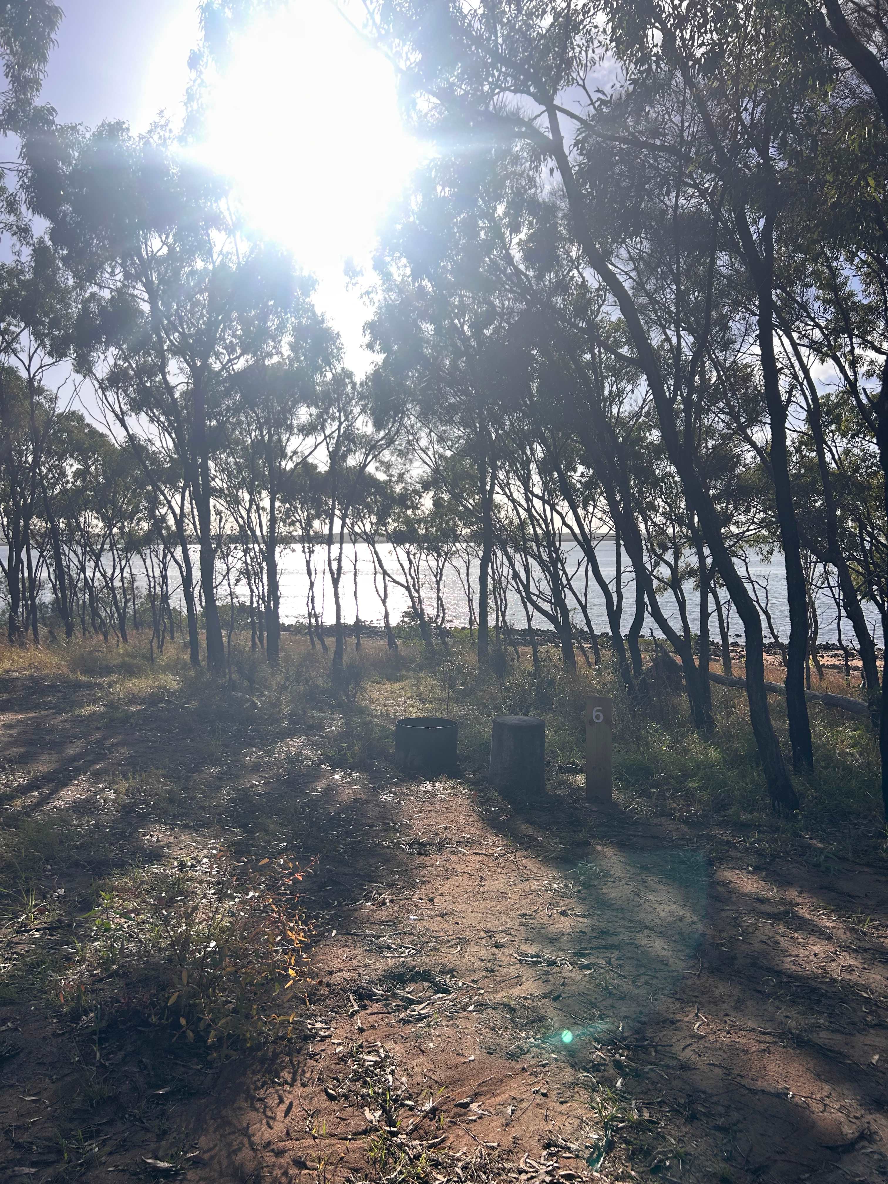 Outlook from van site.