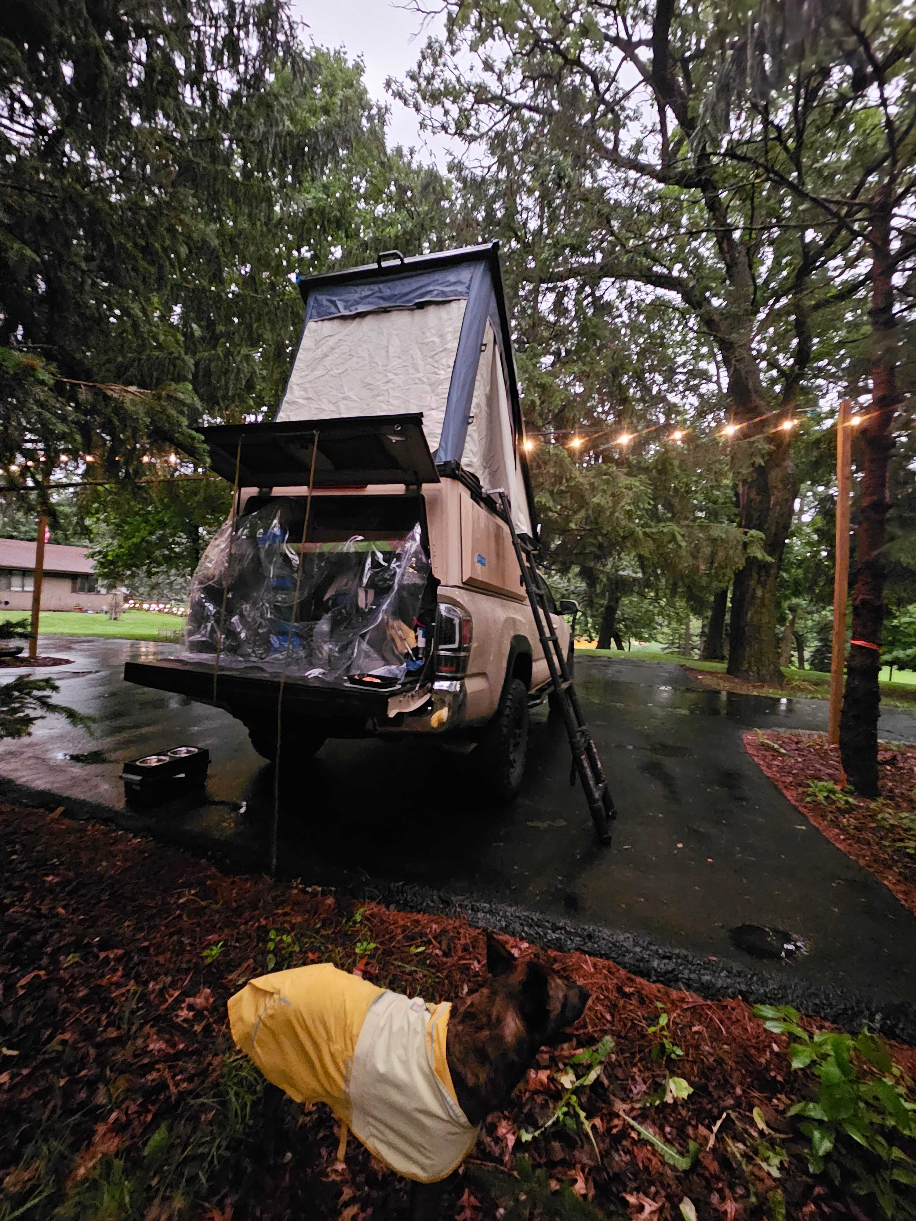 Adjusted site location due to weather