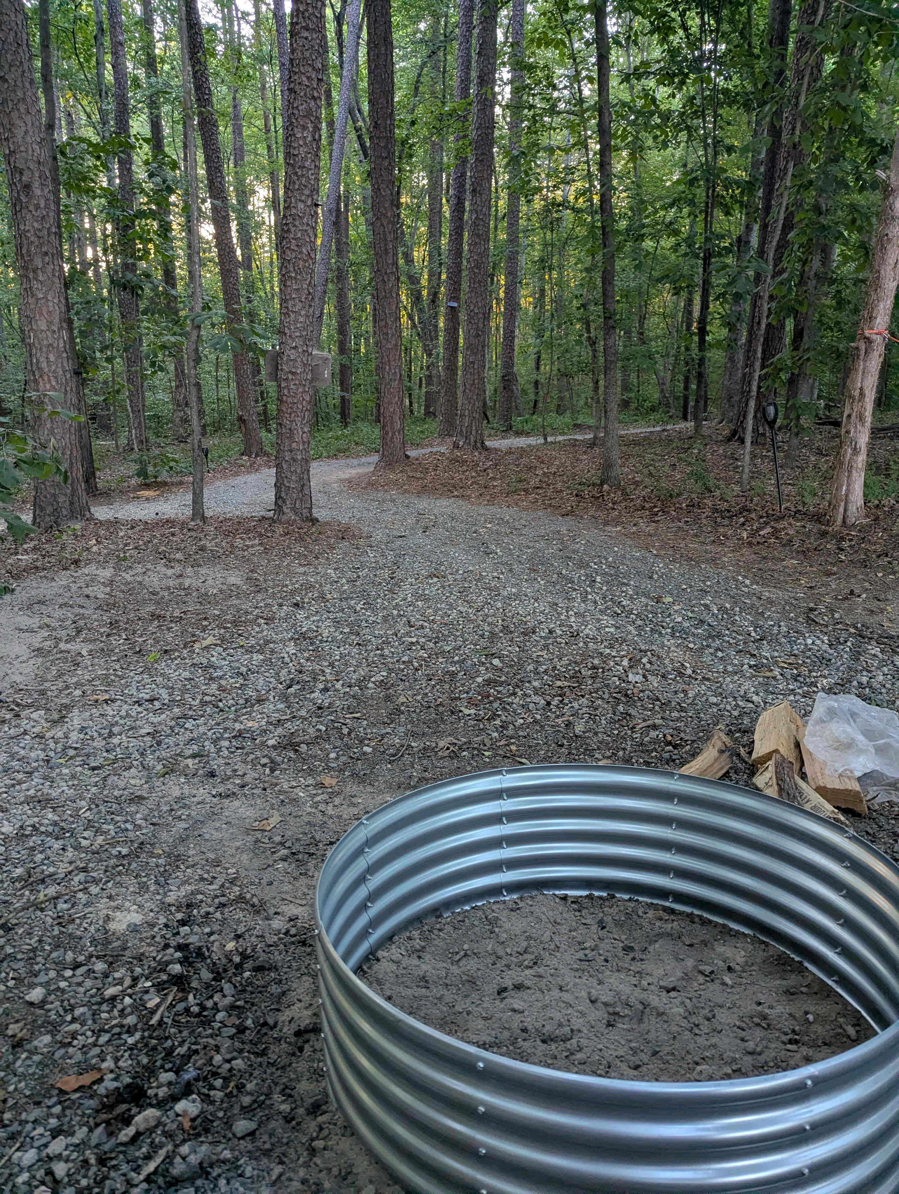 Looking at the site entrance 